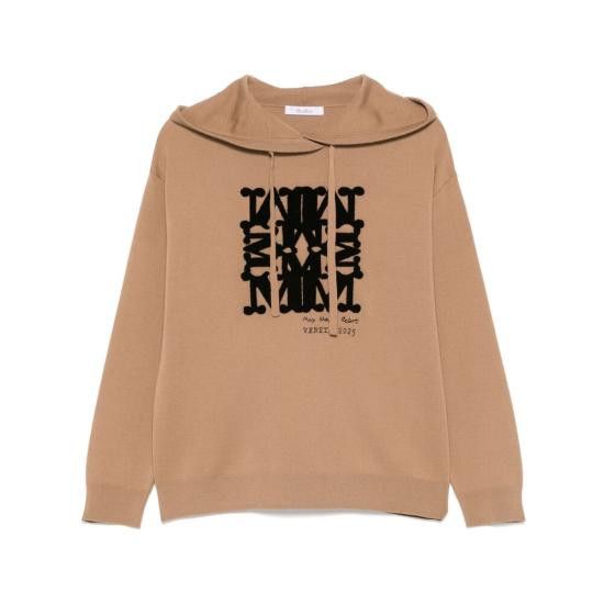 Max Mara MAX MARA Women Hoodies SFINGE 029 023 BROWN Size S / US 4 / IT 40 - 1 Thumbnail