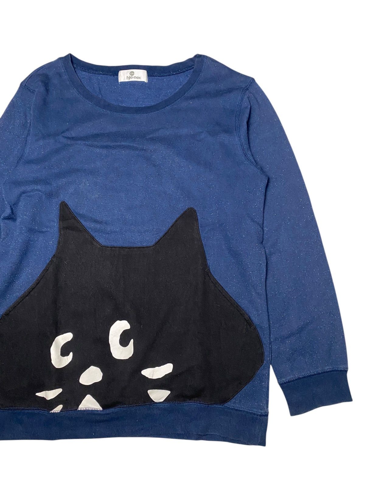 Ne-Net 2000's Ne net Cat Glittery Sweatshirt Size US M / EU 48-50 / 2 - 3 Thumbnail
