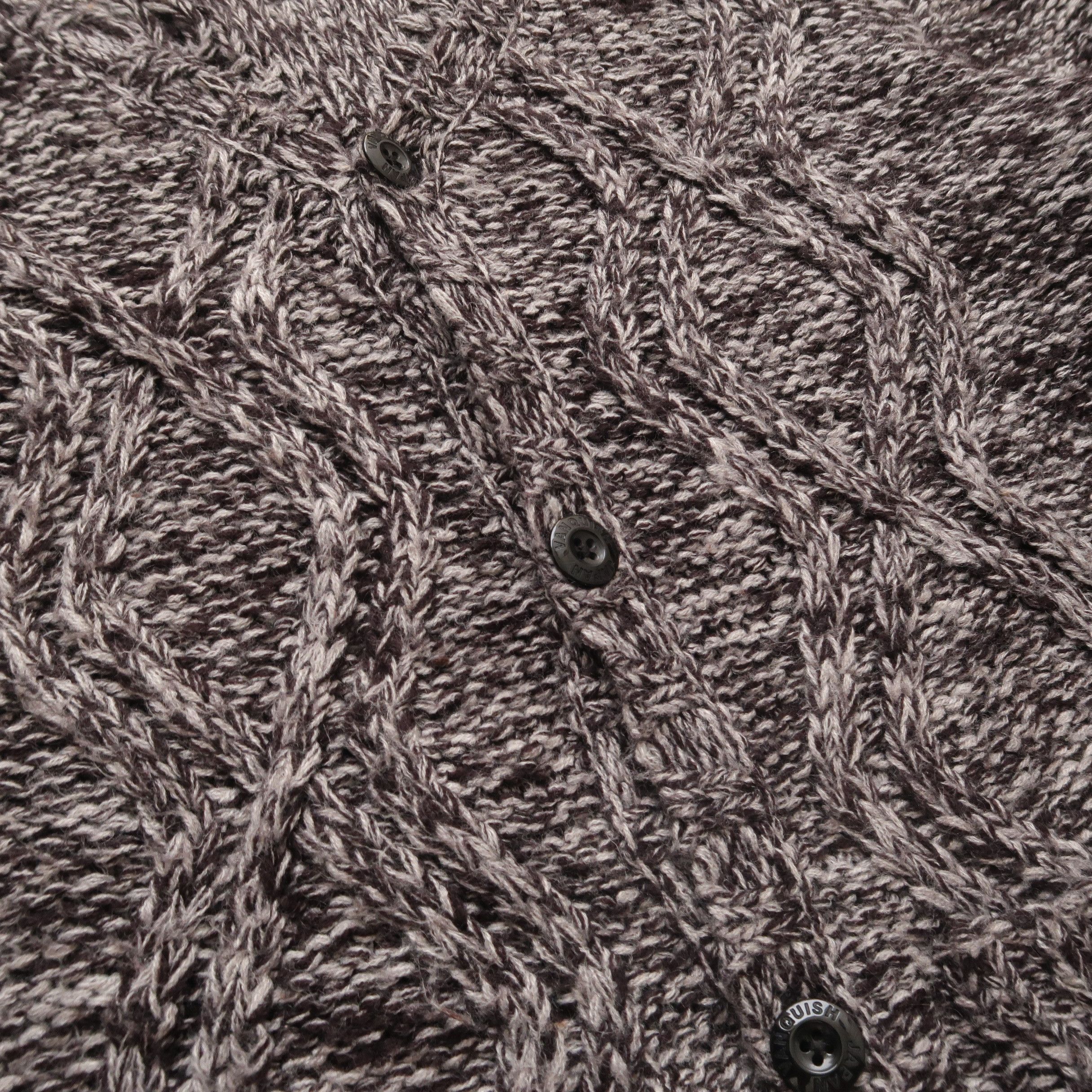 Japanese Brand 1990s Vanquish Japan - Cable Knit Cardigan CDG Size US L / EU 52-54 / 3 - 6 Thumbnail