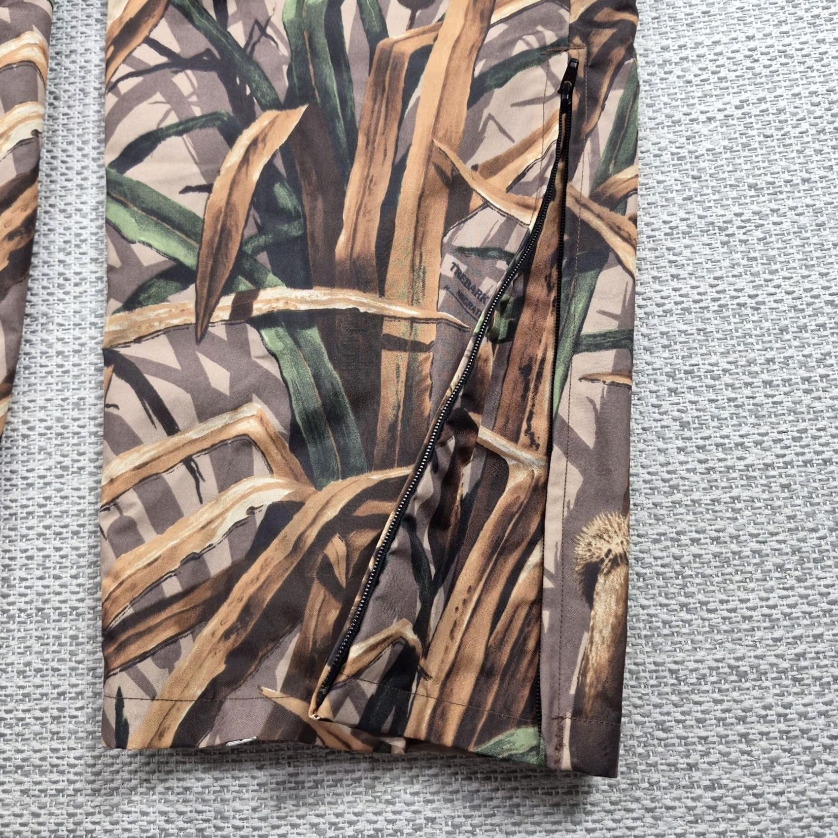 Rains Herter's Rain Pants Mens Large Brown Trebark Camo Waterproof Lined Hunting Pants Size US 33 - 7 Thumbnail