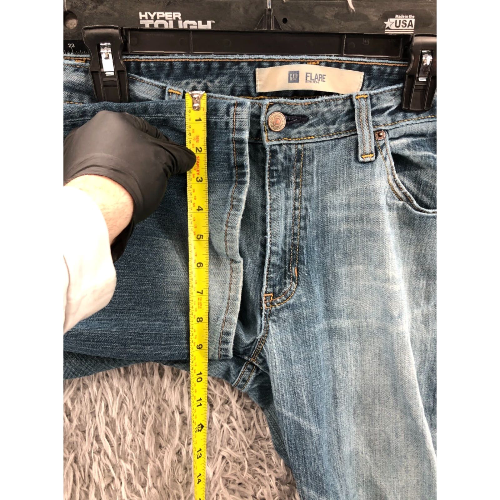 Gap Gap 1969 Jeans Flared Size 10 Womens Regular Blue Denim Pants Slim Fit 5-Pocket Mid Rise Comfortable: Cotton Size 32" / US 10 / IT 46 - 3 Thumbnail