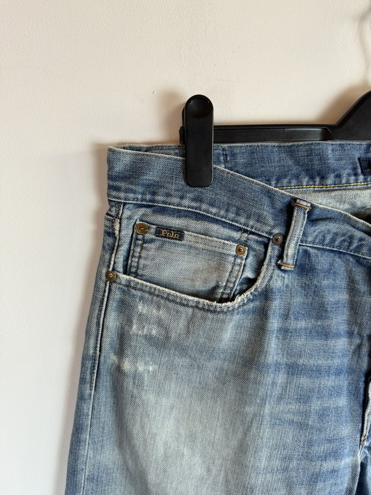 Polo Ralph Lauren × Vintage Polo Ralph Lauren Distressed Denim Jeans Made In Mexico Size US 36 / EU 52 - 5 Thumbnail