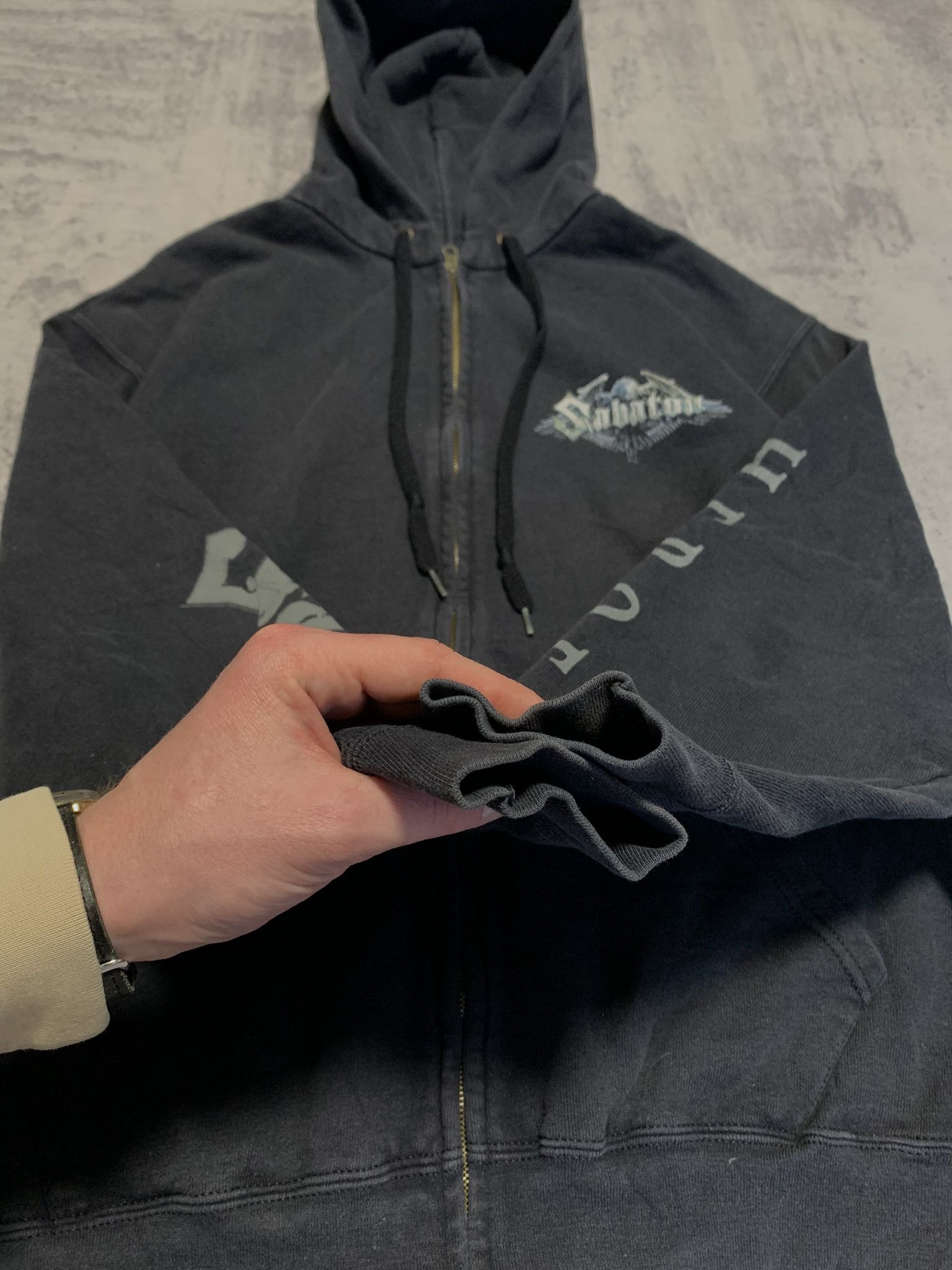 Band Tees 2014 Sabaton Heroes Full Zip-Up Band Hoodie Faded Black L Size US L / EU 52-54 / 3 - 4 Thumbnail