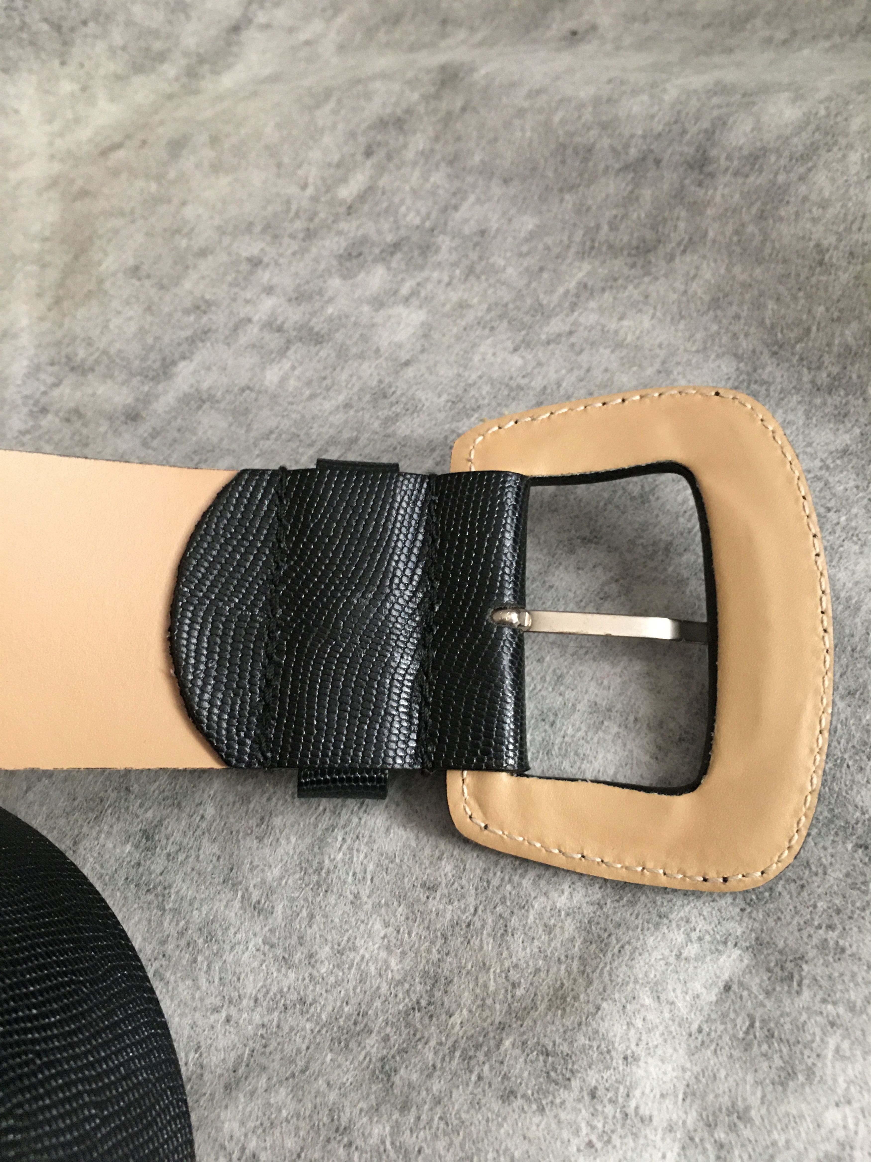Furla FURLA Black Leather Wide Belt Size L Size ONE SIZE - 4 Thumbnail