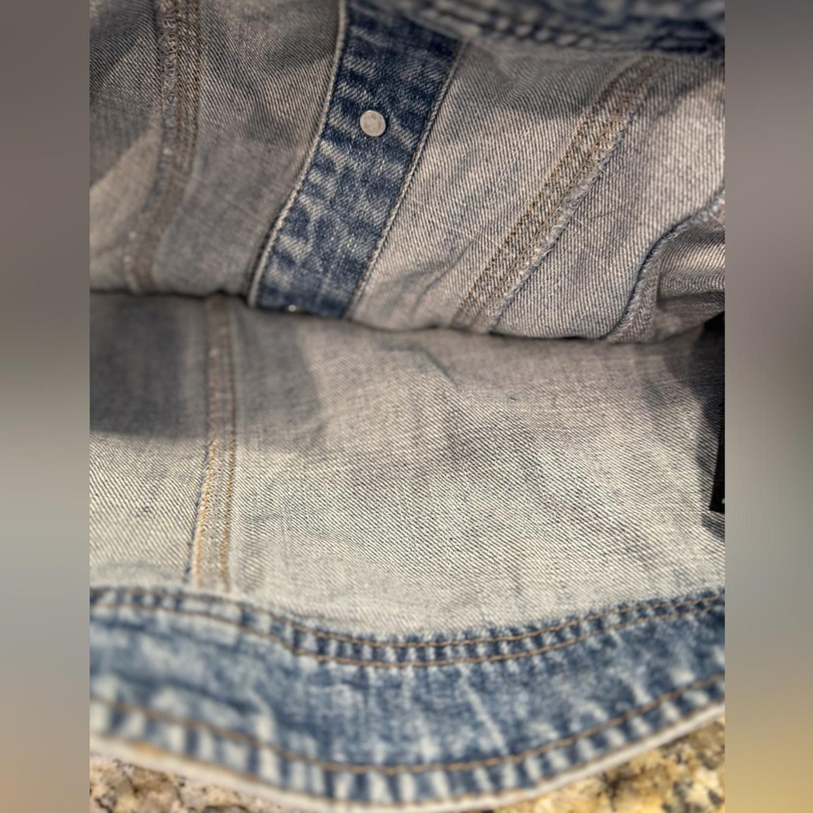 Other life in progress metal spiked grungy denim jeans jacket SZ M Size M / US 6-8 / IT 42-44 - 3 Thumbnail