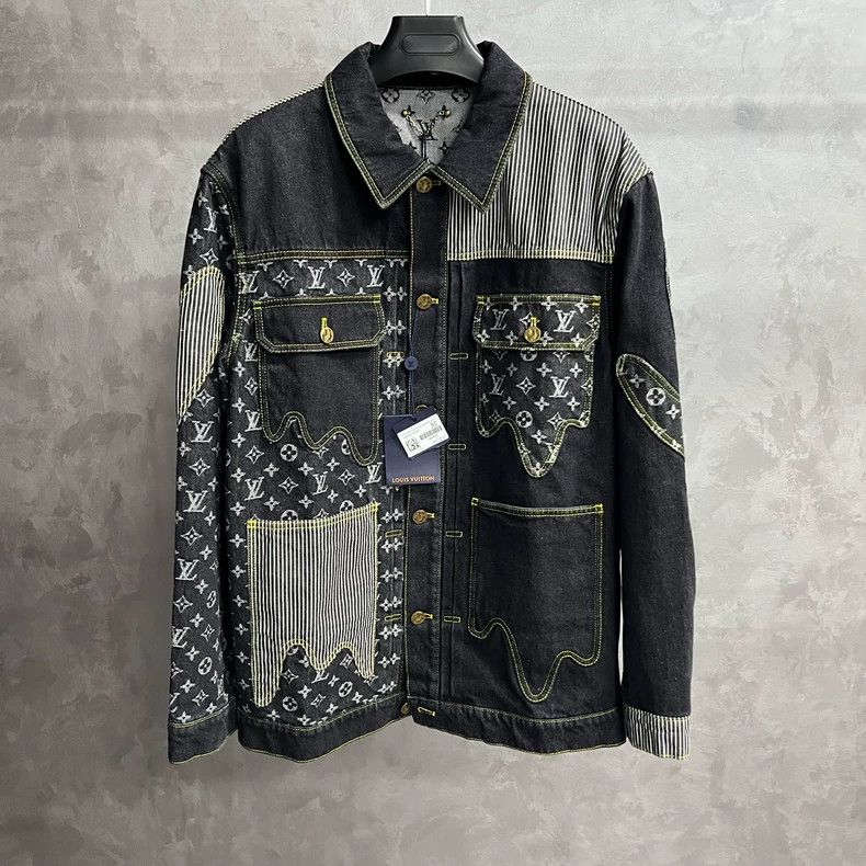 Louis Vuitton Louis Vuitton Black deconstructed patchwork full print ove Size US M / EU 48-50 / 2 - 1 Thumbnail