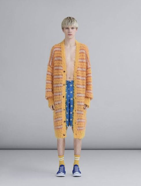 image of Marni O1W1Db10224 Cardigan In Yellow, Men's (Size XL)