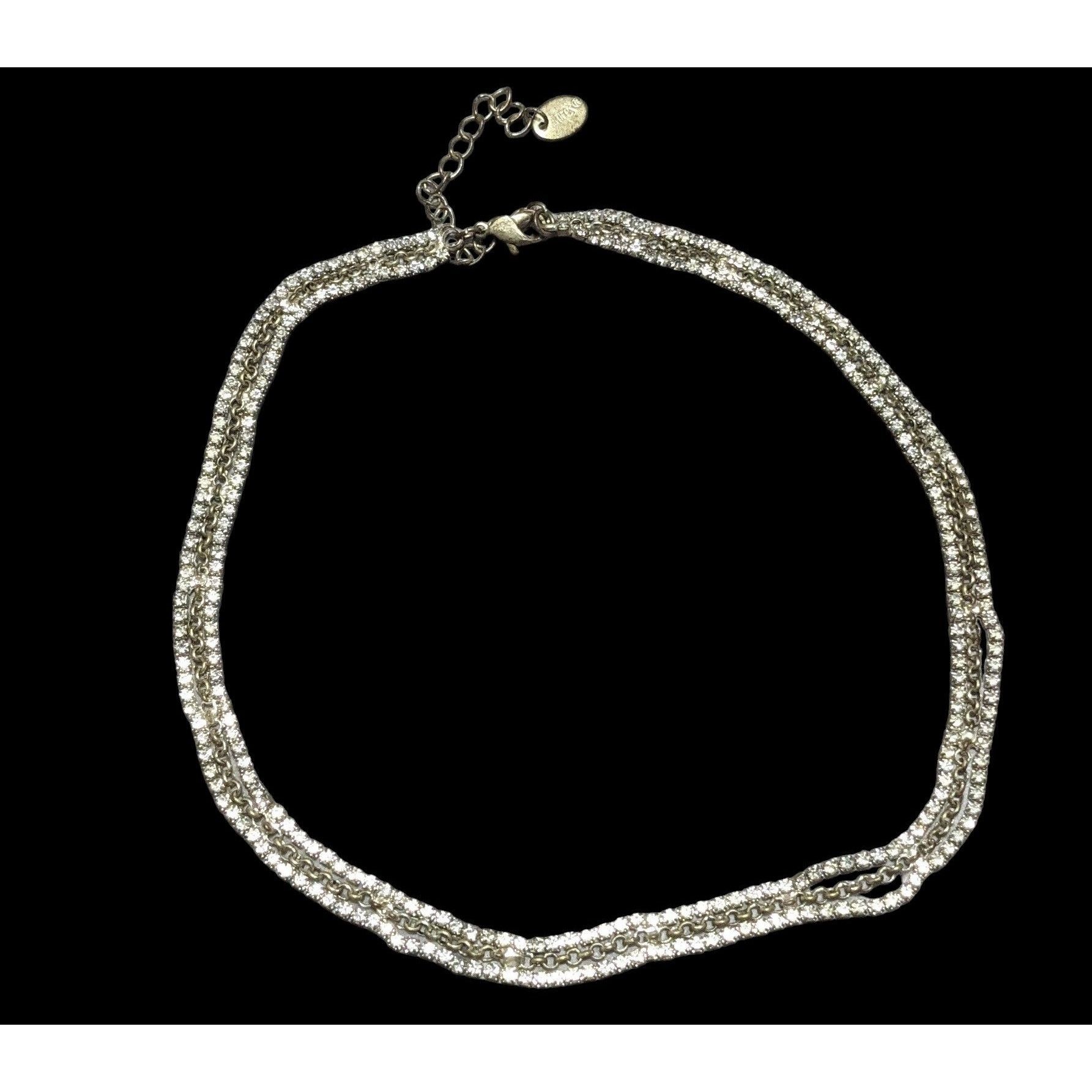 Other Claire's Silver Multilayer Rhinestone Necklace Size ONE SIZE - 1 Thumbnail