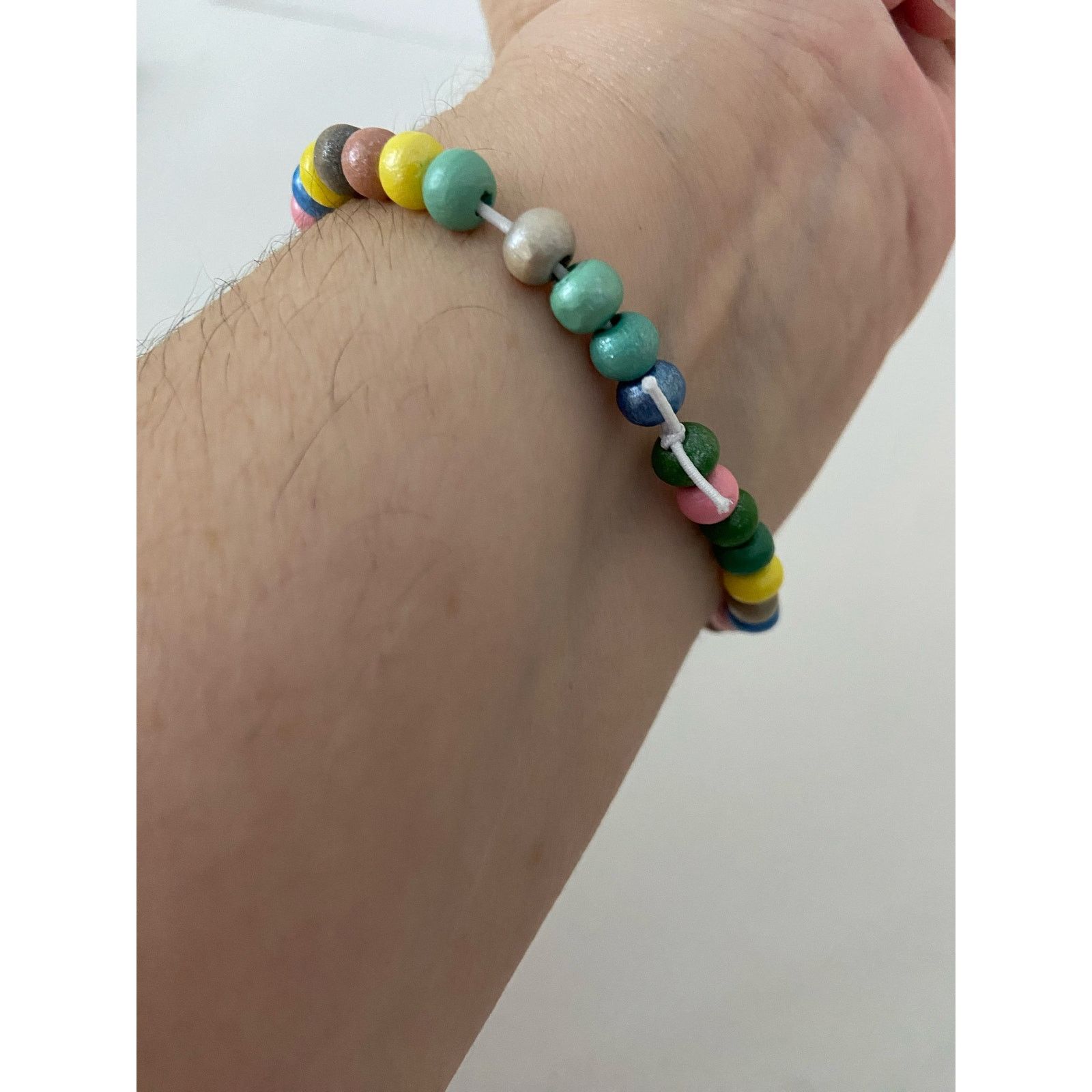 Handmade Colorful wood bead bracelet Size ONE SIZE - 2 Thumbnail