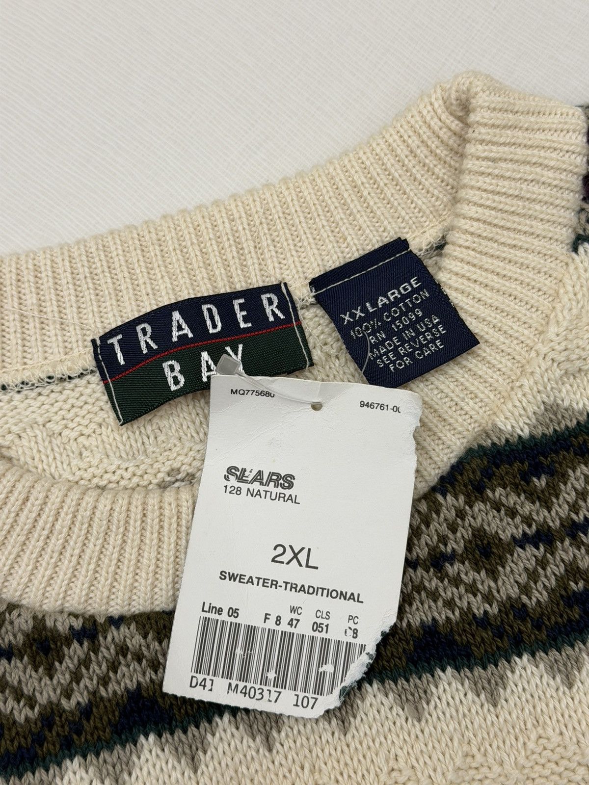 Trader Bay Vintage 90s Trader Bay Made in USA 3D Knit Sweater XXL DSWT Size US XXL / EU 58 / 5 - 5 Thumbnail