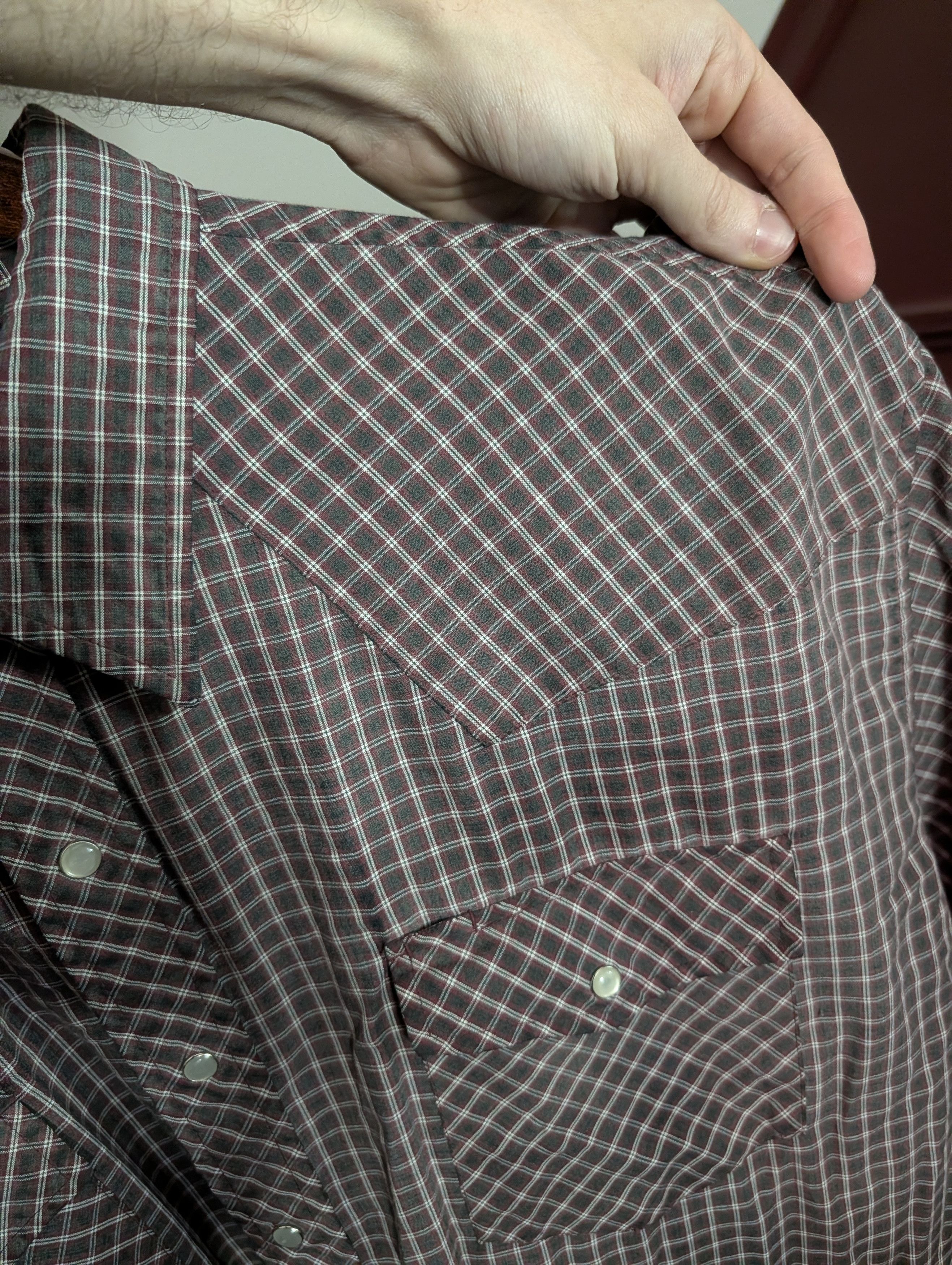 Vintage OUTLAW WESTERN WEAR vtg snap button S/S red shirt Size US XXL / EU 58 / 5 - 12 Thumbnail