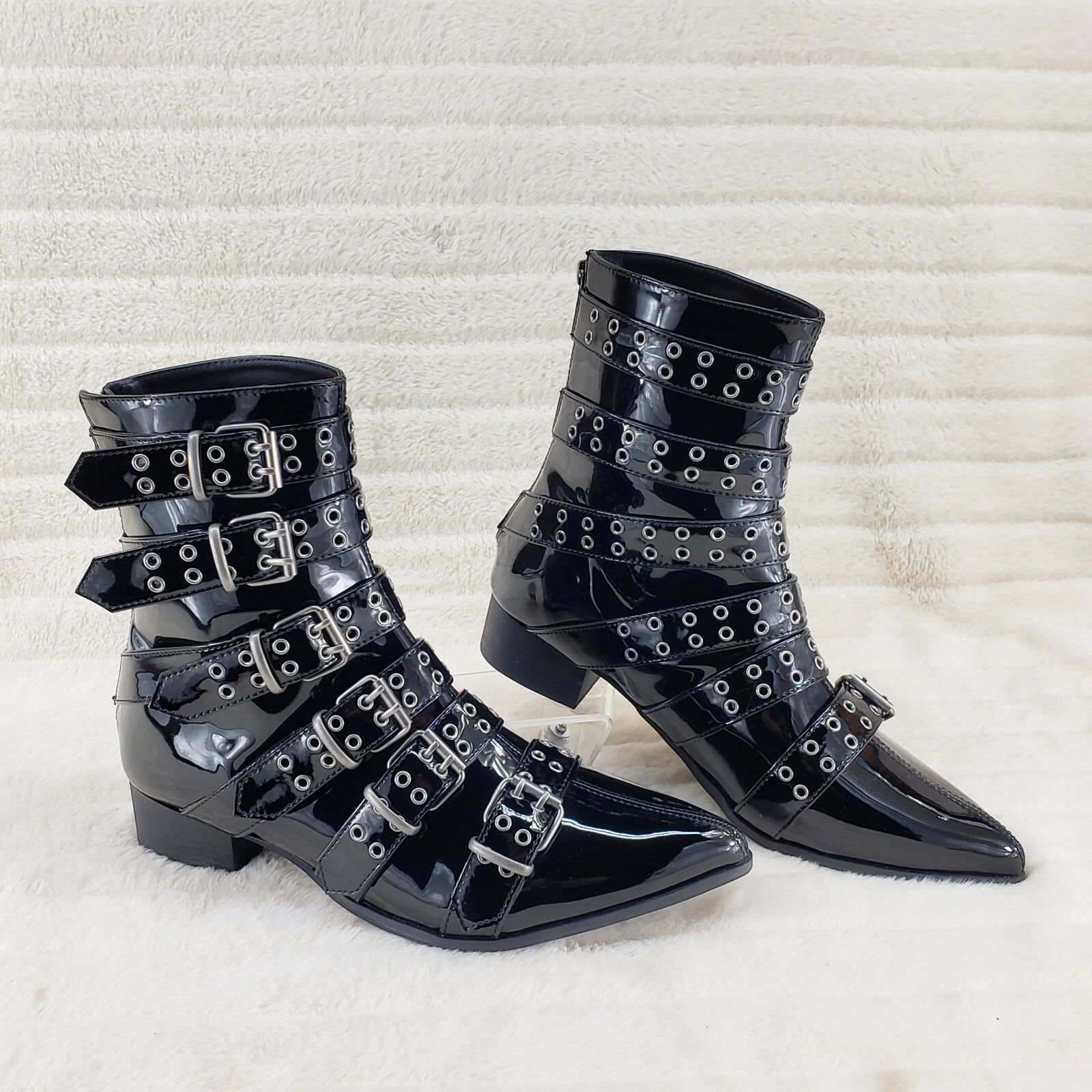 Other DEMONIA Wicked Warlock 70 Multi Strap Winklepicker Ankle Boo Size US 13 / EU 46 - 2 Thumbnail