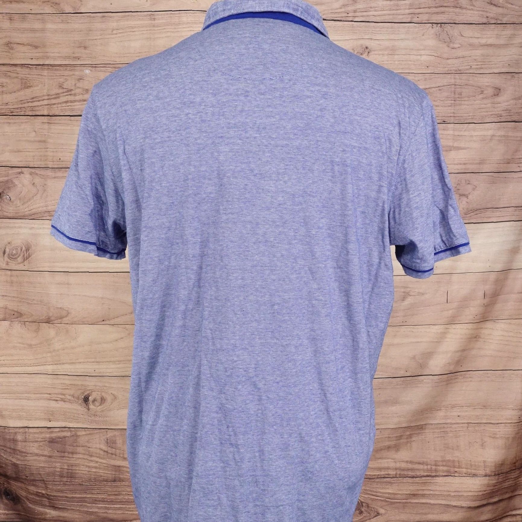 Ted Baker Ted Baker Polo Shirt Mens 2XL Blue Heather Contrast Collar Chest Pocket London Polo Shirt Mens 2XL Blue Heather Contrast Collar Chest Pocket London Size US XXL / EU 58 / 5 - 5 Thumbnail