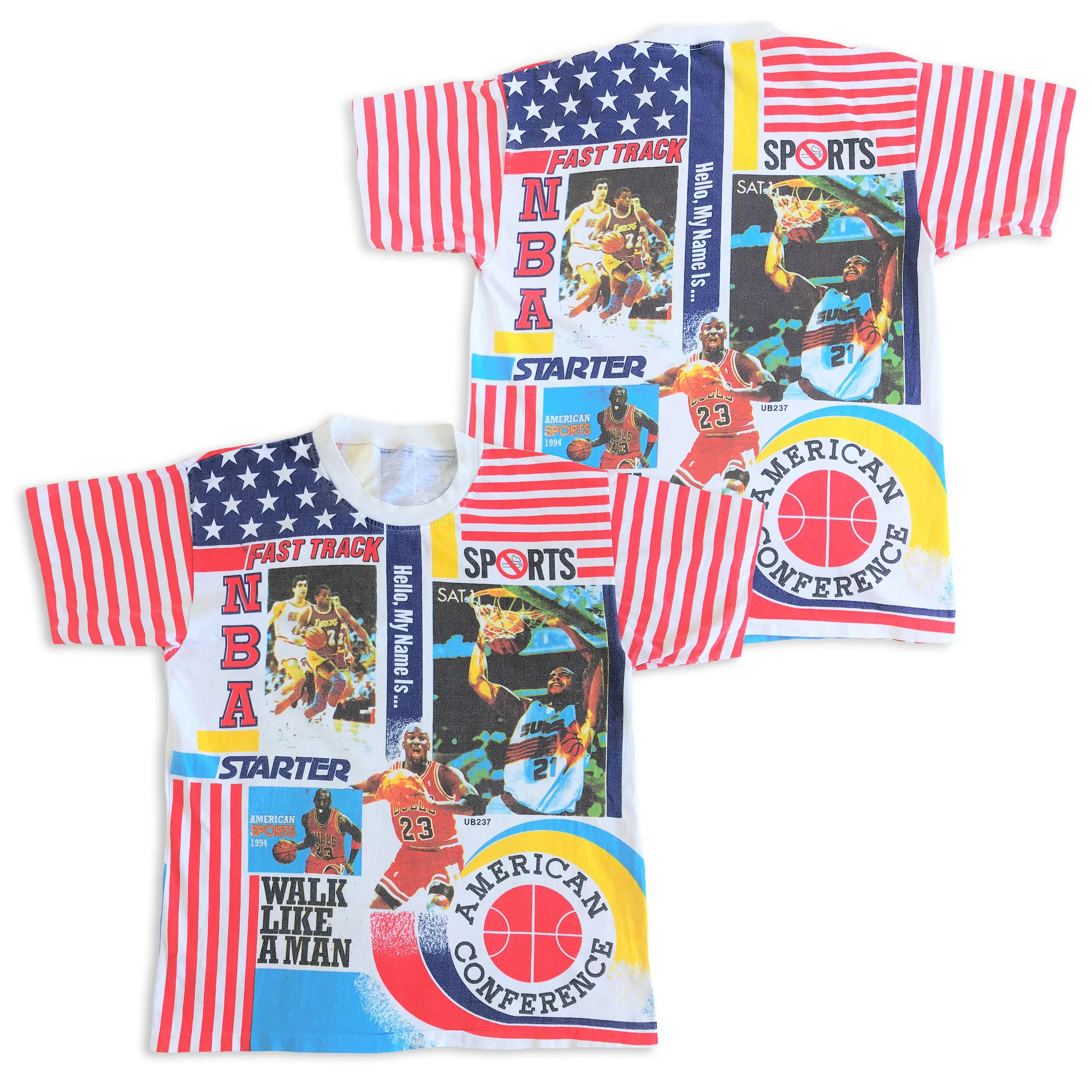 Starter RARE Vintage 90s STARTER T shirt Single stitch Jordan NBA Size US M / EU 48-50 / 2 - 1 Thumbnail