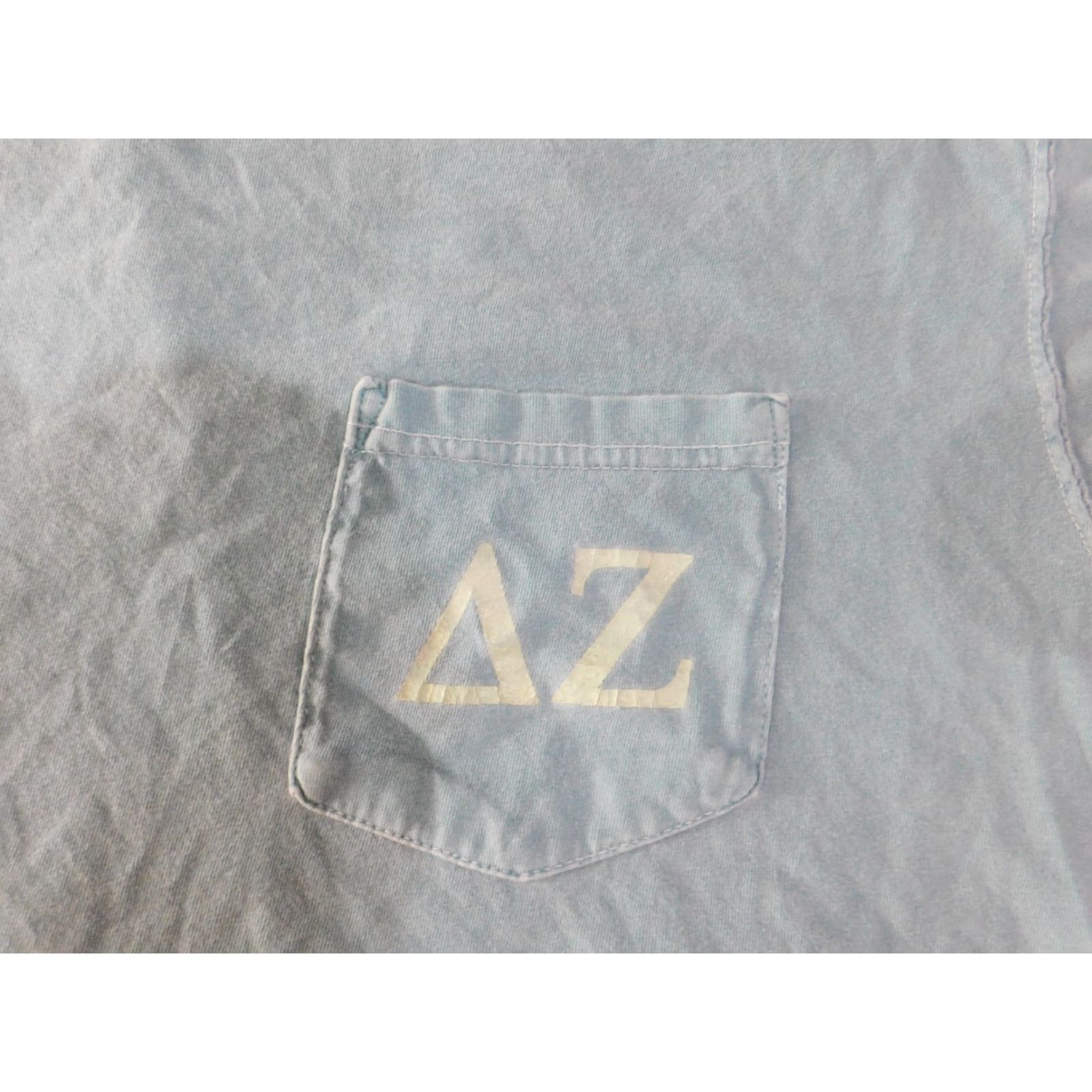 Comfort Colors Comfort Colors T-Shirt Mens Blue Delta Zeta Hamburgers Medium Regular Cotton Short Sleeve Crew Neck Logo Size US M / EU 48-50 / 2 - 6 Thumbnail