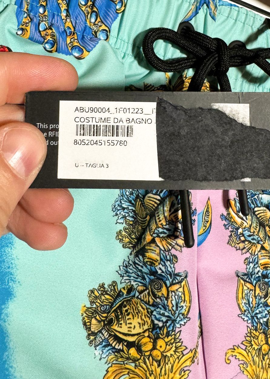 Versace Versace Blue Trésor De La Mer Print Swim Trunks Size US 30 / EU 46 - 8 Thumbnail