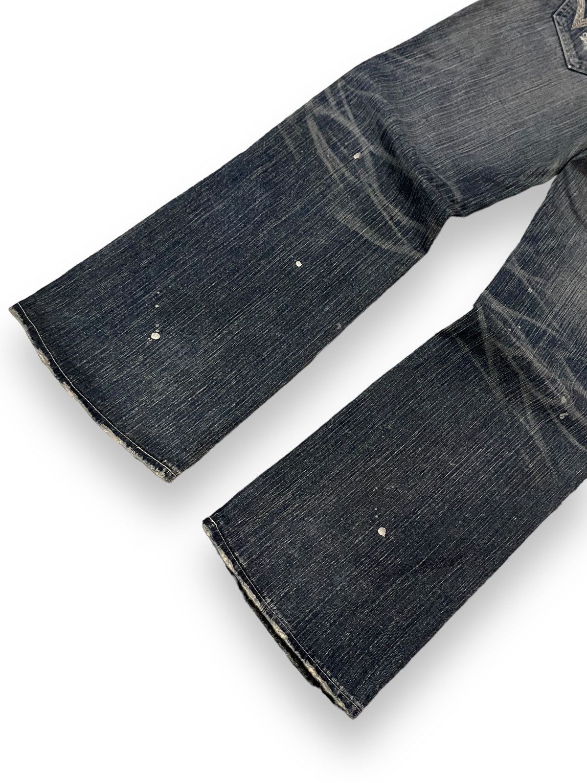 Edwin × Japanese Brand FLARE 🔥 Edwin 503 Blue Trip Distressed Splash Paint Denim Size US 33 - 12 Thumbnail