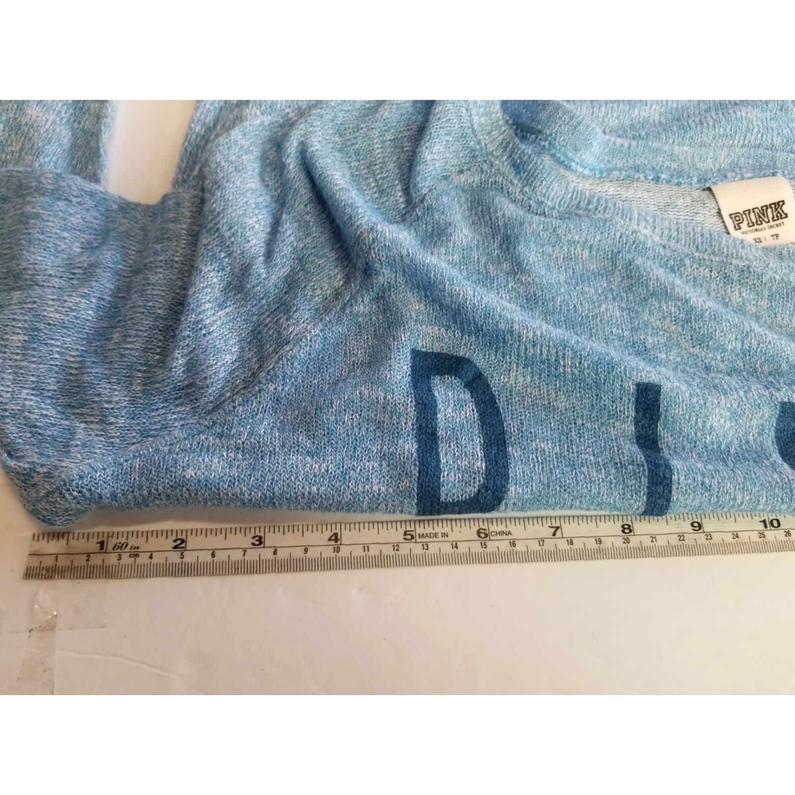Vintage Pink Victoria's Secret PINK Womens Pullover Sweatshirt Long Sleeve XS Blue Logo Size XS / US 0-2 / IT 36-38 - 3 Thumbnail