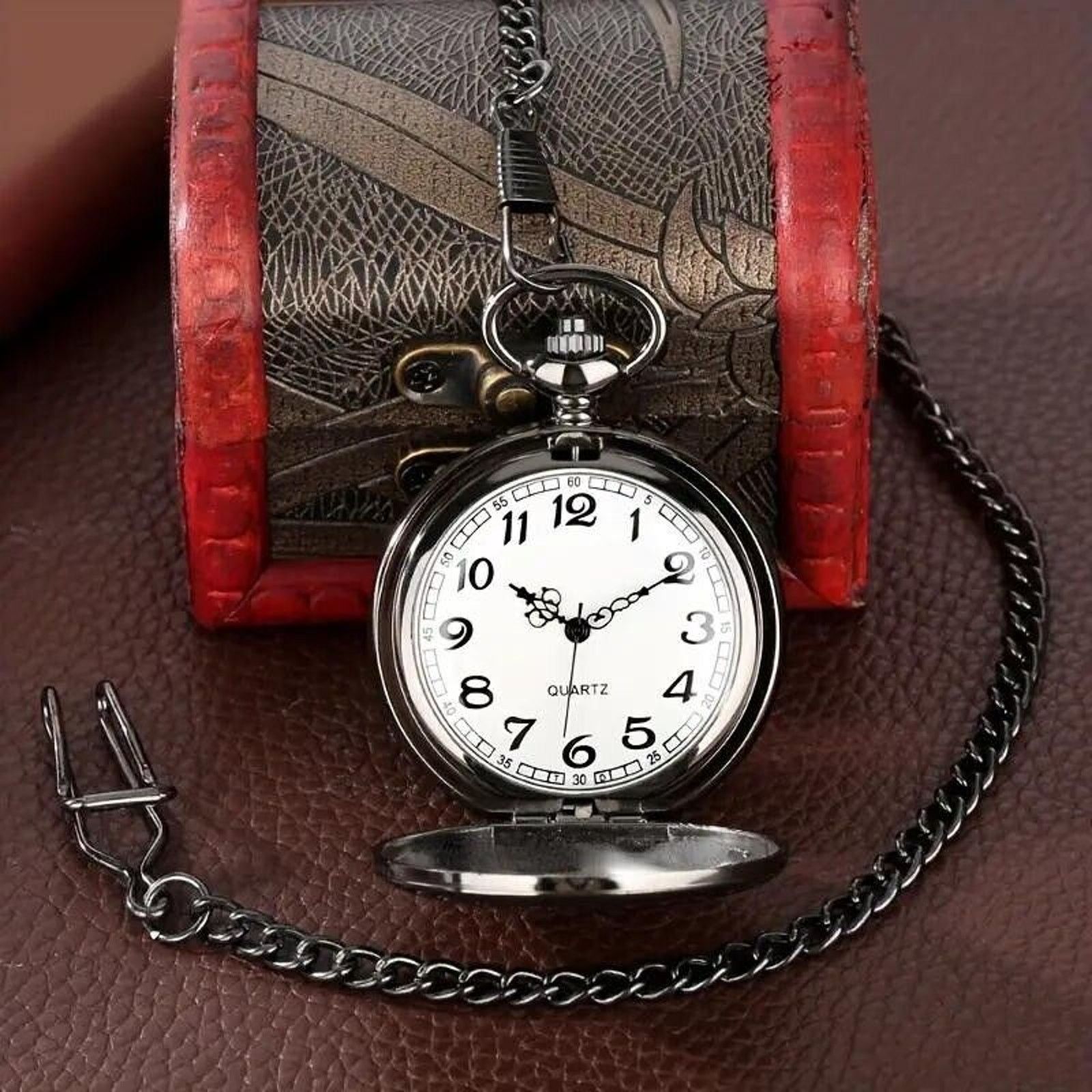 Other Black Quartz Pocket Watch Army Star Military War Guns Tank Size ONE SIZE - 3 Thumbnail