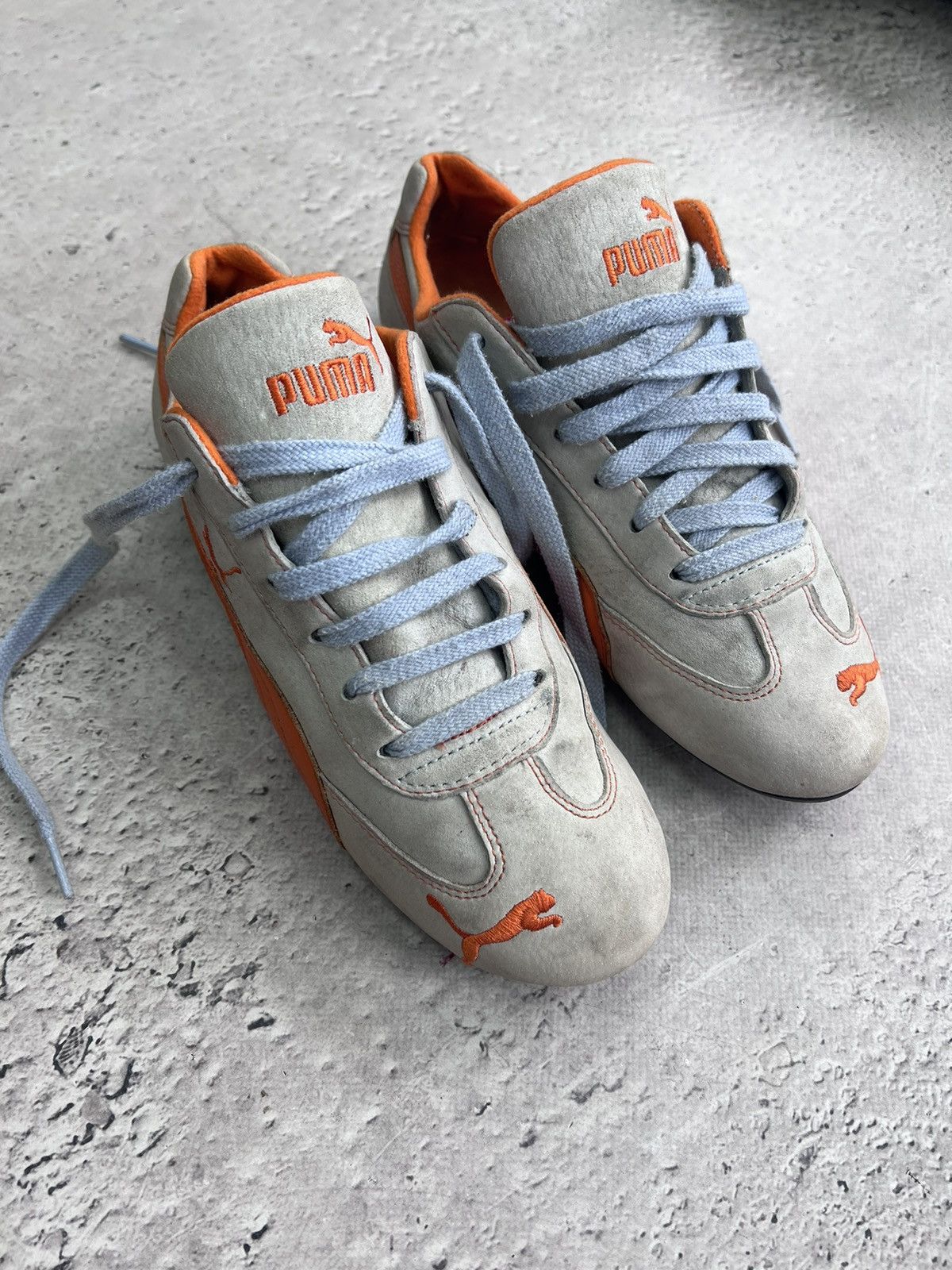 Puma × Vintage Y2K HYPE PUMA LEATHER RACING SPEED CAP SNEAKERS SHOES Size US 9 / IT 39 - 3 Thumbnail