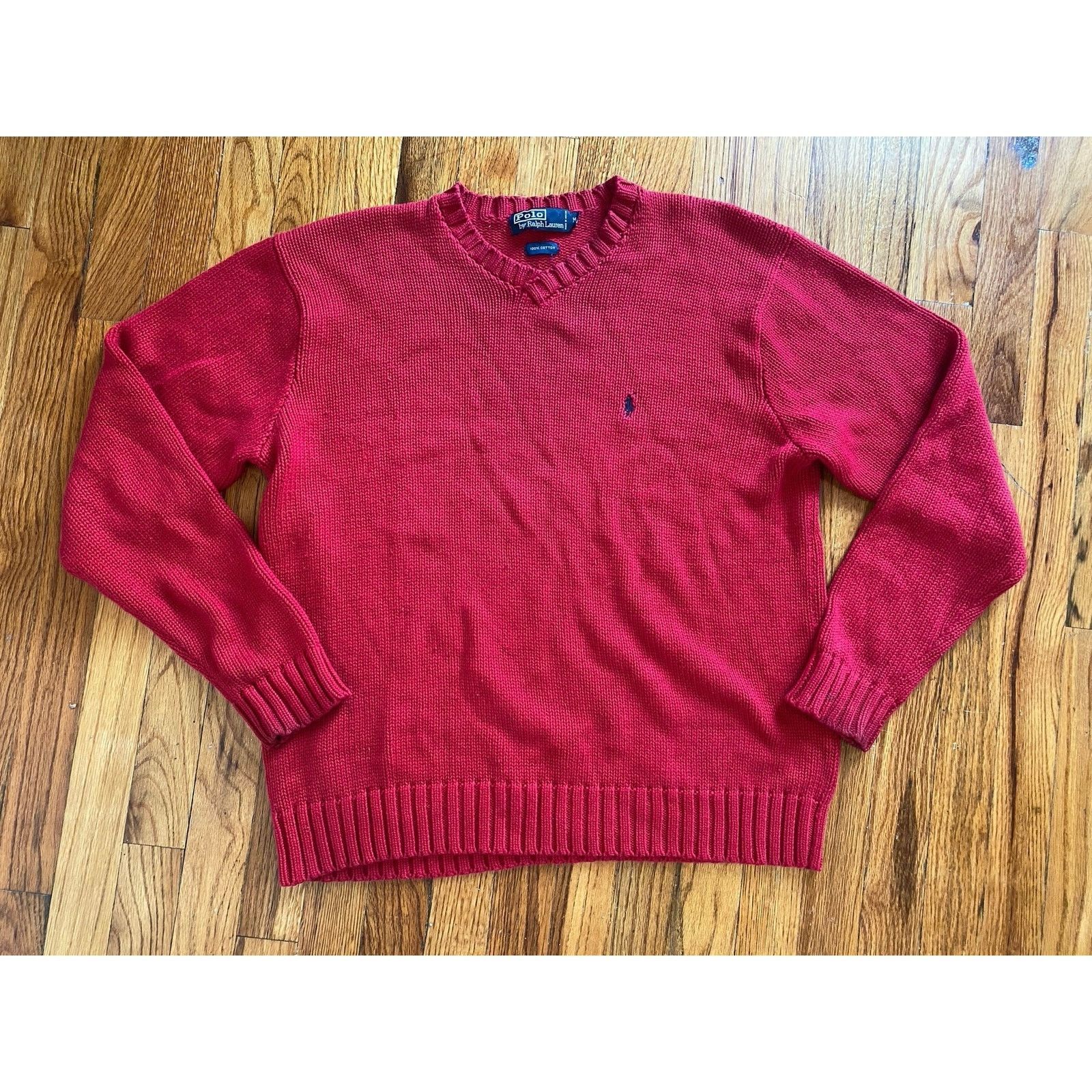 Polo Ralph Lauren Polo Ralph Lauren Sweater M Red Pony Knit Pullover Crewneck Size US M / EU 48-50 / 2 - 2 Thumbnail