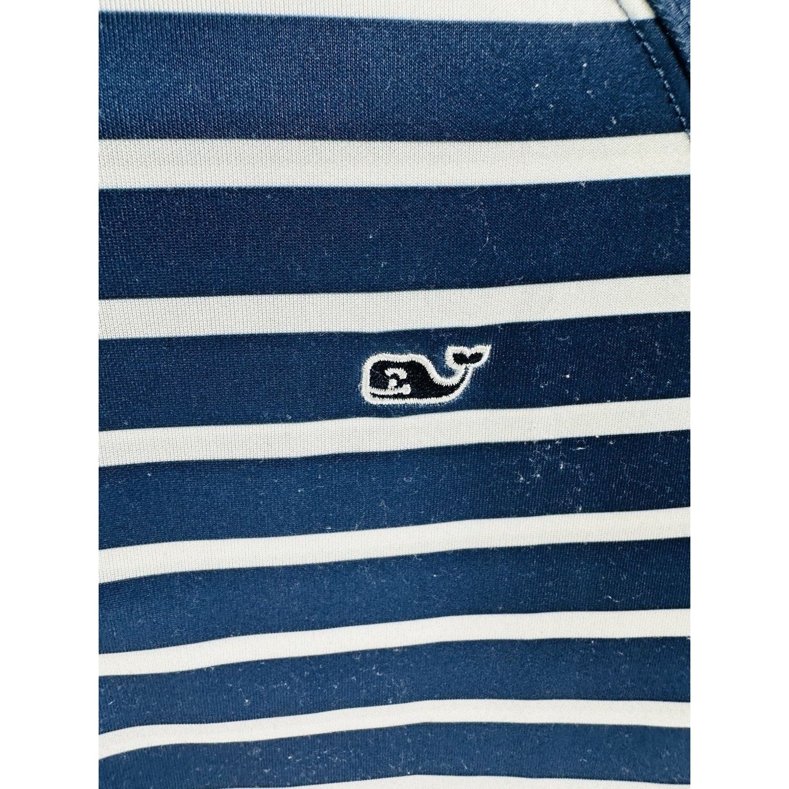 Vineyard Vines Vineyard Vines Blue White Stripe Zip Performance Pullover Size M / US 6-8 / IT 42-44 - 3 Thumbnail