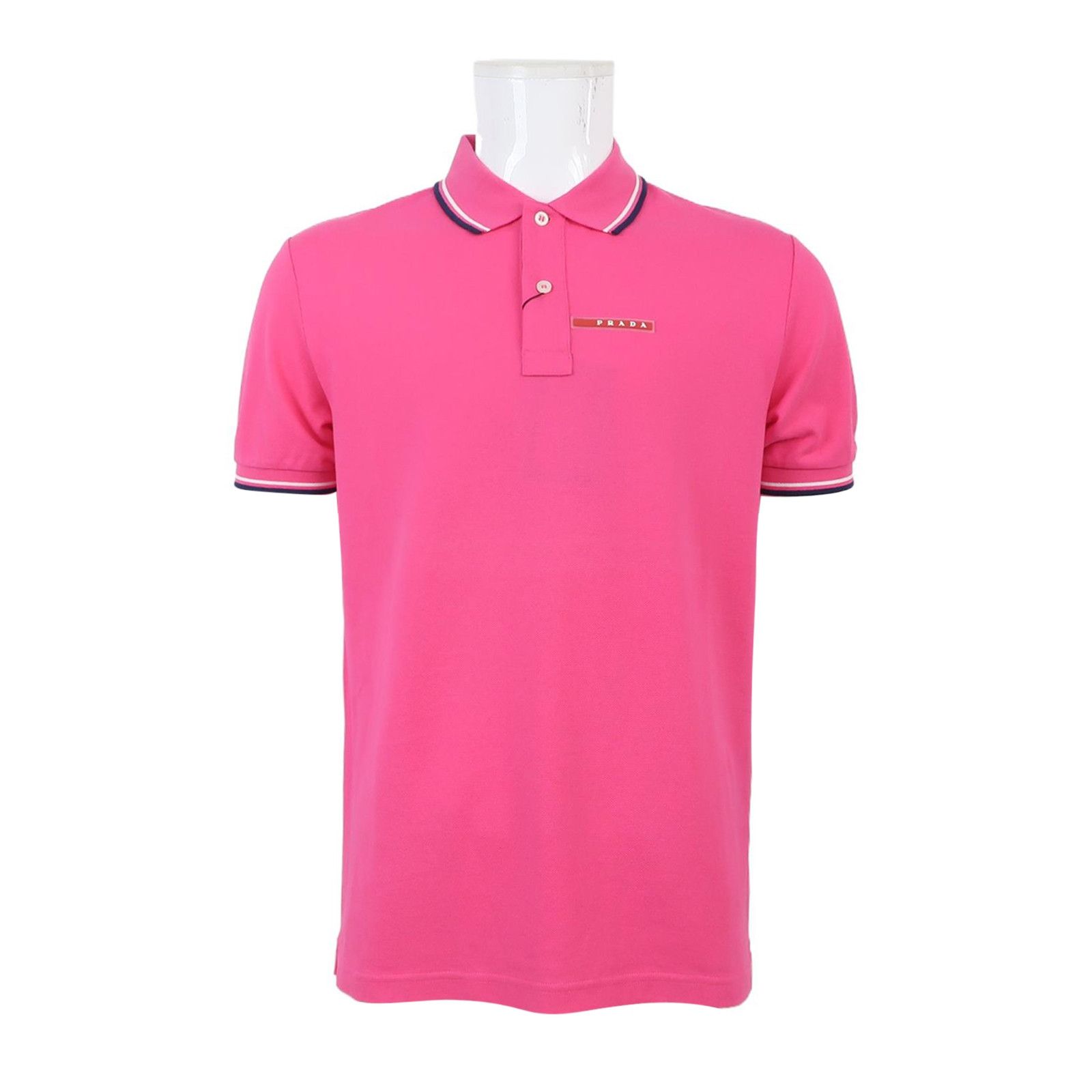 Prada Prada L Cotton Letter Logo Collar T-Shirt Size US L / EU 52-54 / 3 - 1 Thumbnail