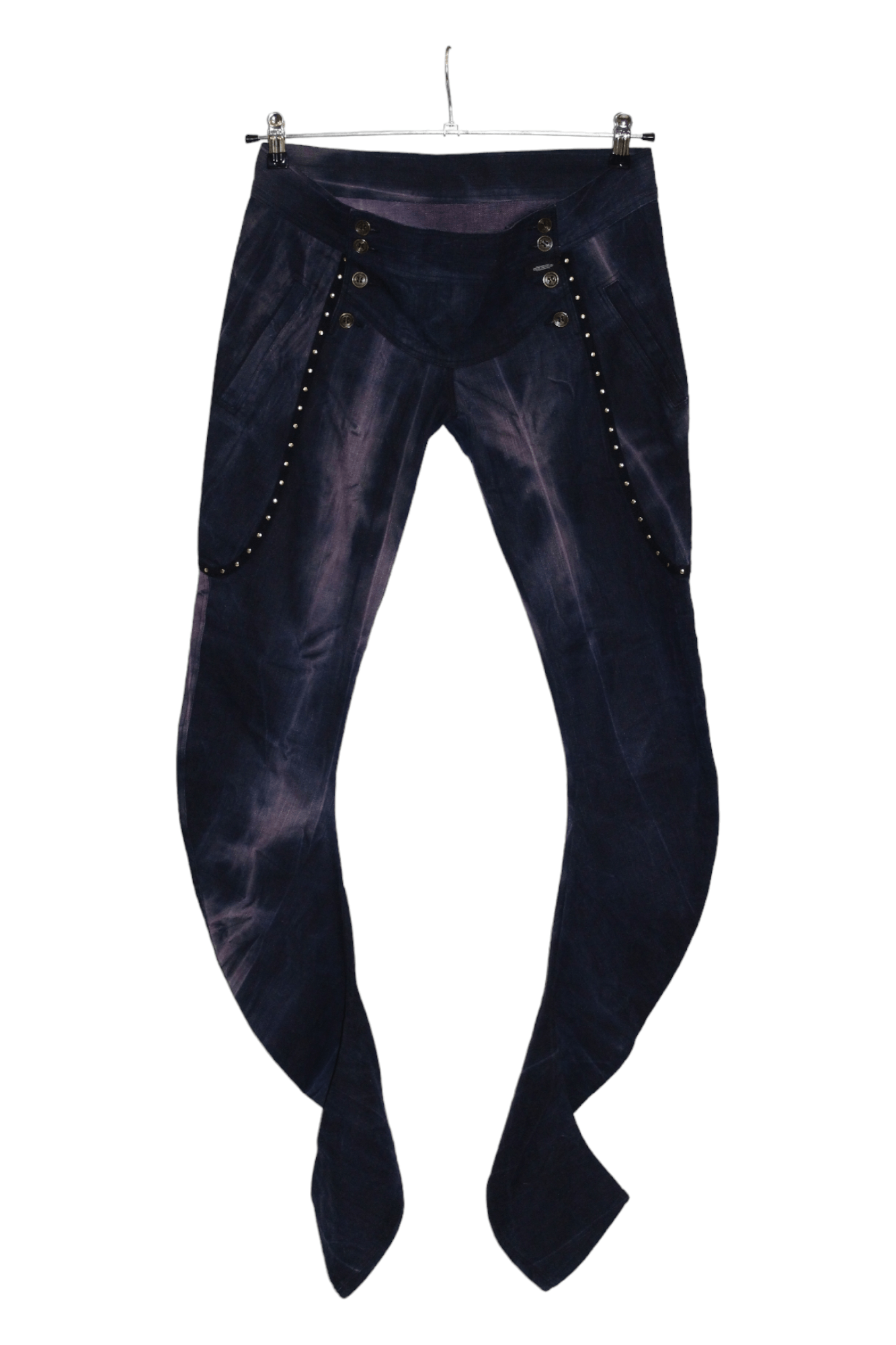 14th Addiction Rebekka Ruetz Studded Tie-dye Denim Arc Skinny Pants Size 31" - 20 Thumbnail