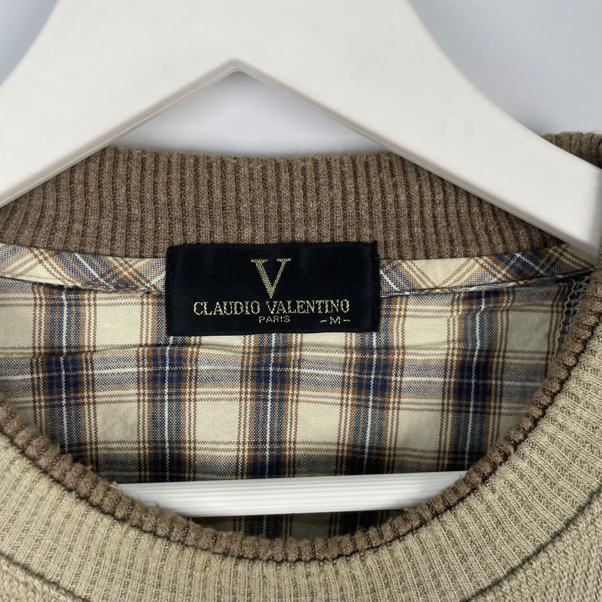 Designer × Vintage vintage Hoodie/sweater Claudio Valentino Big Logo Size US L / EU 52-54 / 3 - 8 Thumbnail