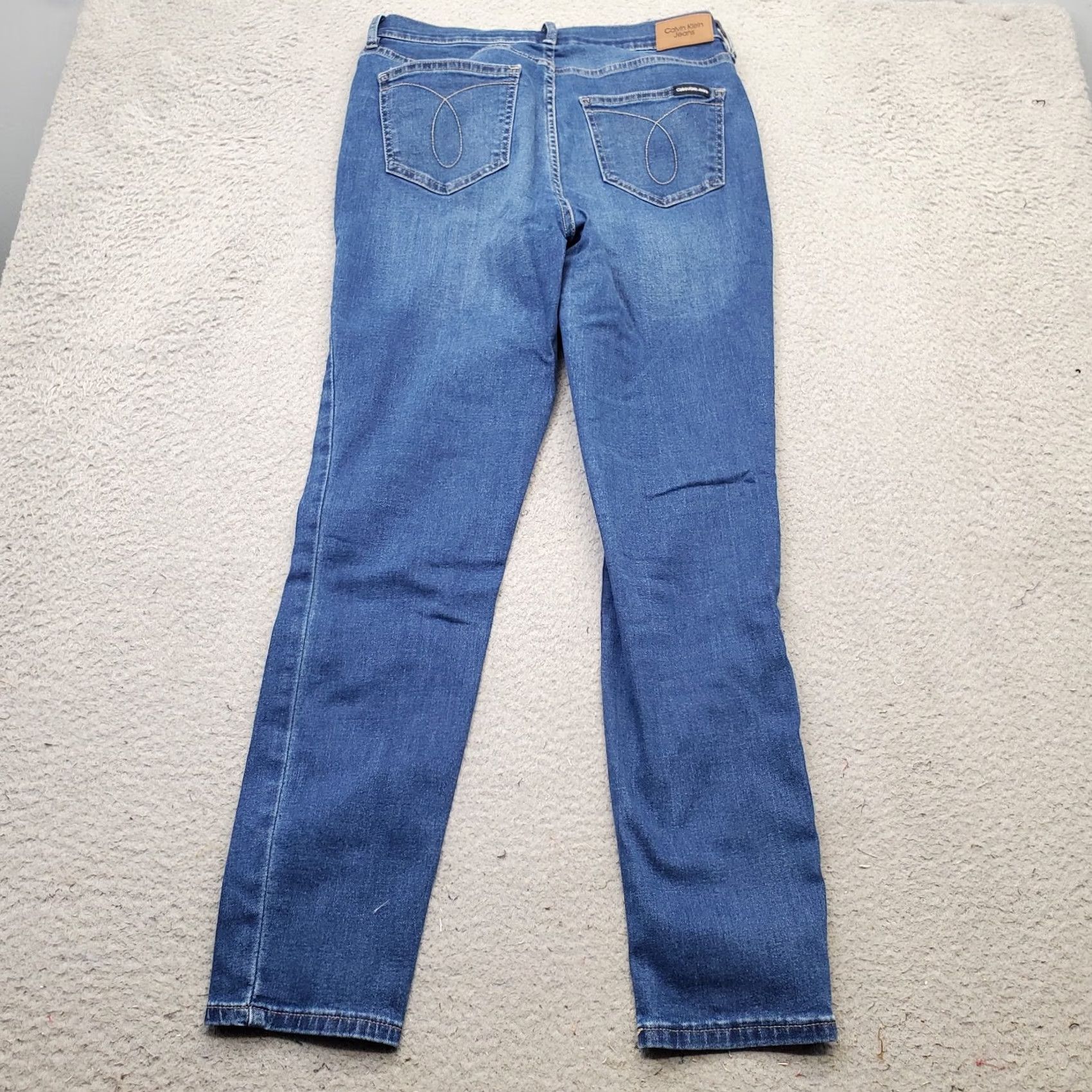 Calvin Klein Calvin Klein Jeans Womens 10 Blue Denim Stretch High Waisted Skinny Leg Shirt Size 32" / US 10 / IT 46 - 2 Thumbnail
