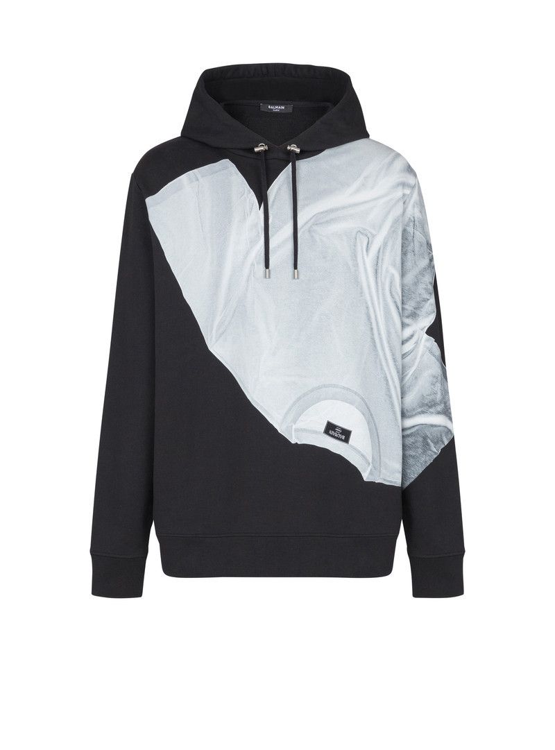 Balmain o1y0426 Hoodie in Black/White Size US M / EU 48-50 / 2 - 1 Thumbnail