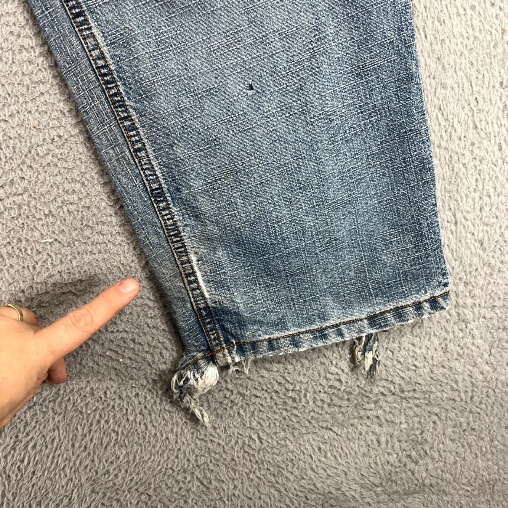 Vintage US Polo Assn Jeans 38x30 Wide-Leg Vintage Men Denim 5-Pocket Distressed Baggy Relaxed 90s Hip Hop Workwear Size US M / EU 48-50 / 2 - 4 Thumbnail