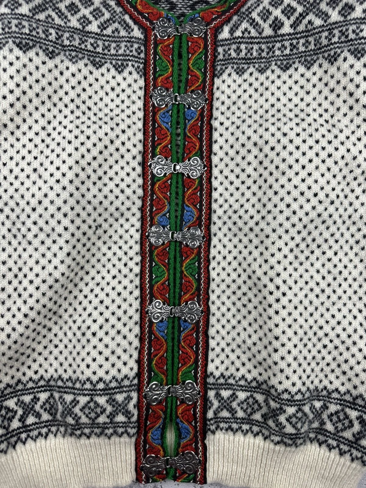 Vintage Rare RAUMA Norwegian Cardigan 100% Pure Wool Knit Size US L / EU 52-54 / 3 - 2 Thumbnail