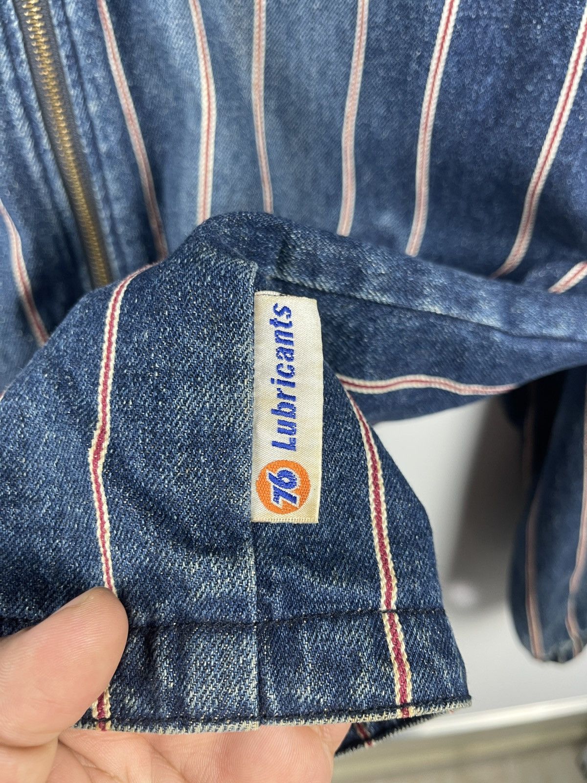 Union LA × Vintage Vintage 76 Lubricants Selvedge Zipper Denim Jacket Size US M / EU 48-50 / 2 - 6 Thumbnail