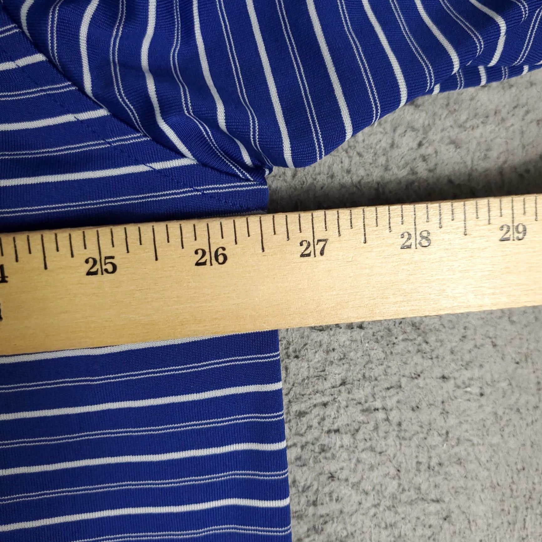Vintage Donald Ross Polo Shirt Mens 2XL Blue Striped Golf Short Sleeve Shirt Size US XXL / EU 58 / 5 - 6 Thumbnail
