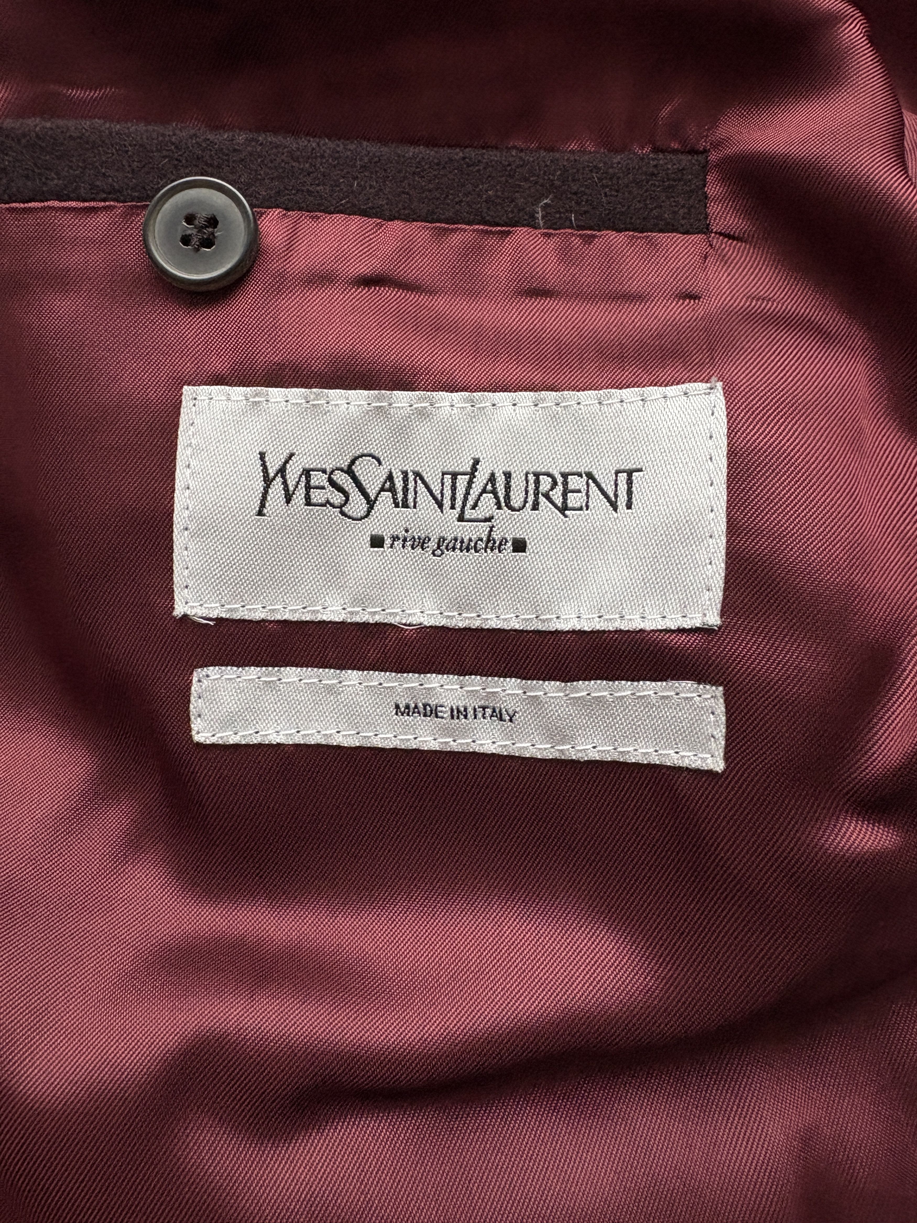 Yves Saint Laurent ⚡️QUICK SALE⚡️YSL Rive Gauche Hedi Slimane Burgundy Coat Size US S / EU 44-46 / 1 - 4 Thumbnail
