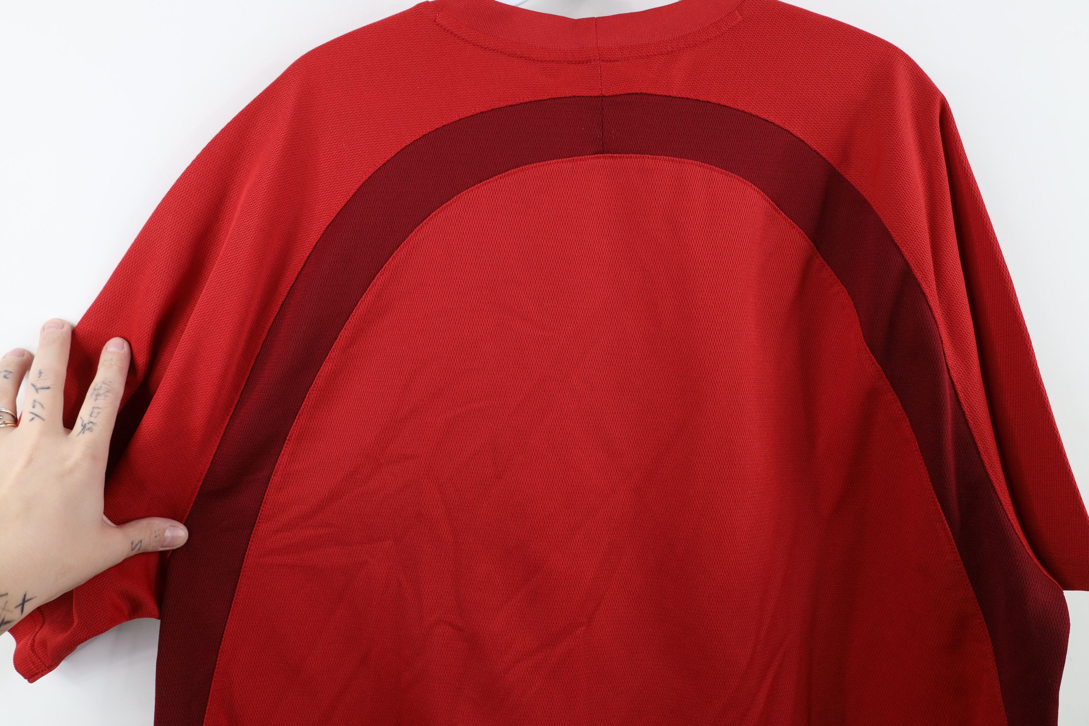 Nike Vintage Y2K Nike Scott Mini Swoosh Thermal Knit T-Shirt Red Size US XL / EU 56 / 4 - 10 Thumbnail