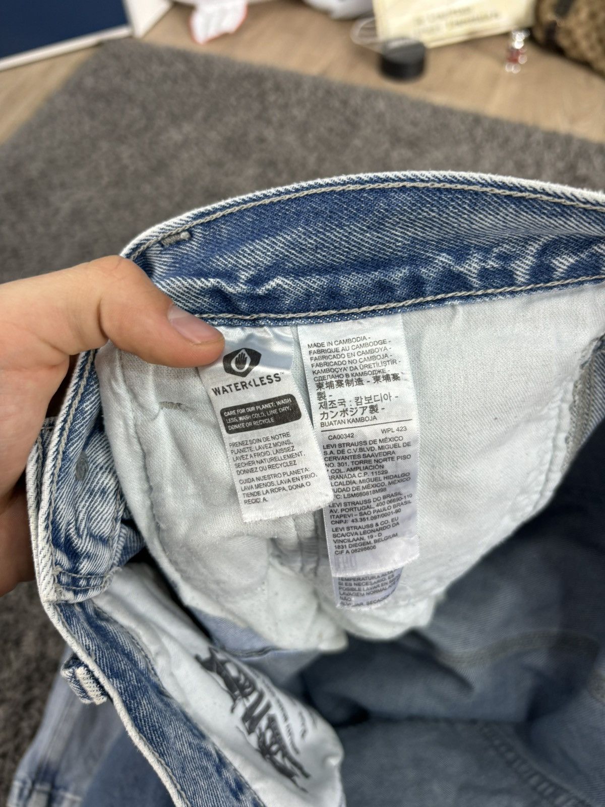 Japanese Brand × Levi's Vintage Denim Pants Faded Wide Leg Carpenter Levis Japanese Size US 34 / EU 50 - 9 Thumbnail