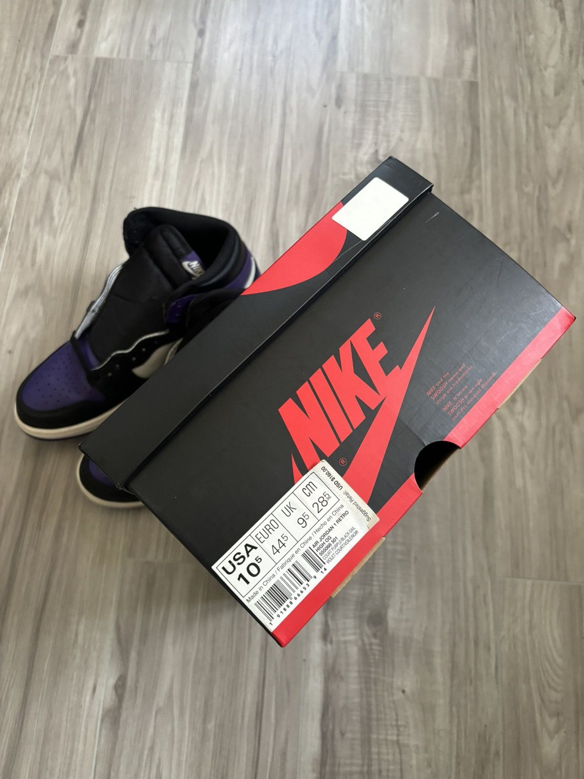 Jordan Brand × Nike Air Jordan 1 Retro High OG 'Court Purple' Size US 10.5 / EU 43-44 - 9 Thumbnail