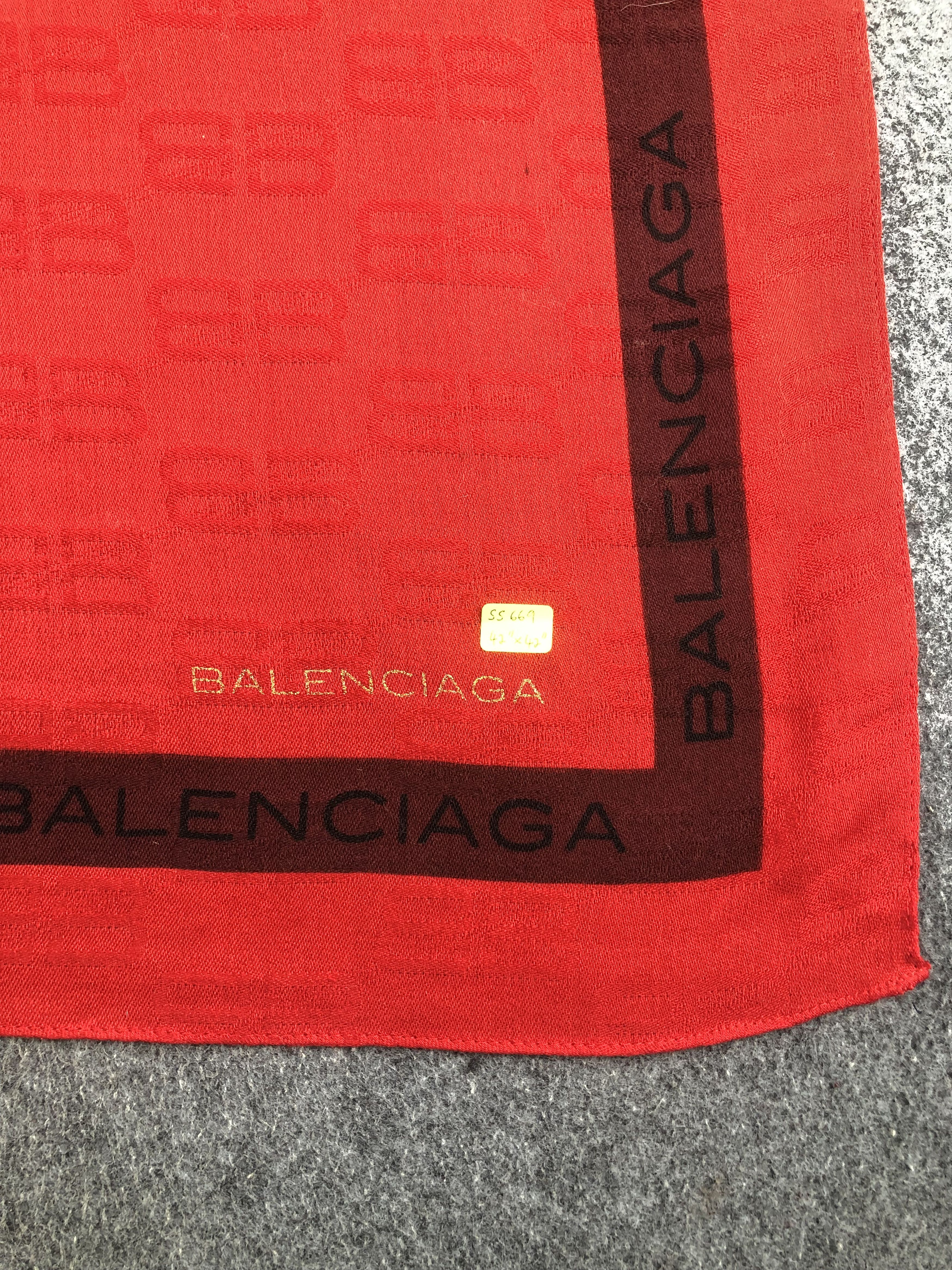 Balenciaga Balenciaga Monogram Wool Scarf / Muffler / Neckwear SS669 Size ONE SIZE - 4 Thumbnail