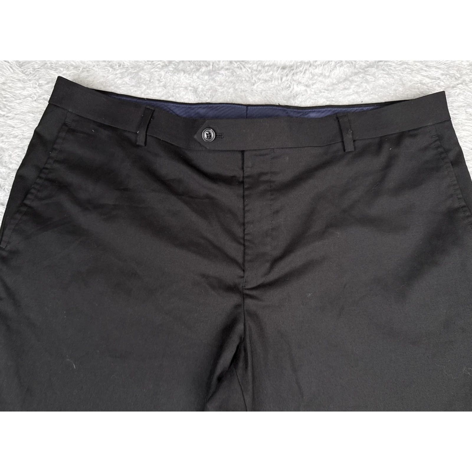 Tommy Hilfiger Tommy Hilfiger Mens 38x30 Black Dress Pants Flat Front Straight Leg Work Office Size US 38 / EU 54 - 4 Thumbnail