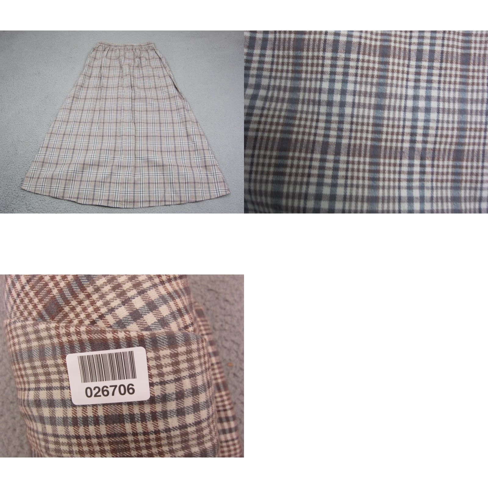 Vintage VINTAGE Woolrich Skirt Womens M Midi Plaid Brown Cotton A-Line 80s 90s Woolrich Womens Bold-Search Skirt Size 32" / US 10 / IT 46 - 9 Thumbnail