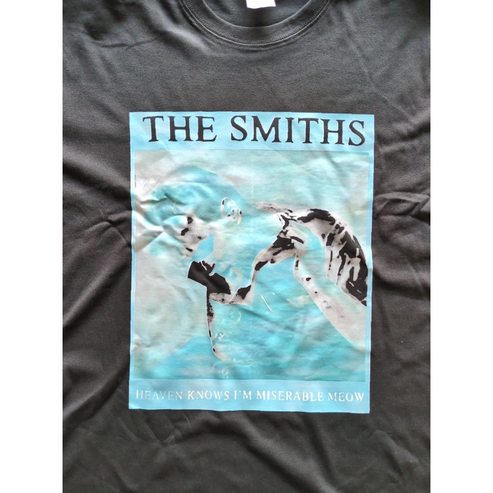 Morrissey THE SMITHS Heaven Knows I'm Miserable Meow T-shirt Unbranded Cat Black L Shirt Unisex Adults Regular Short Sleeve Round Neck Cotton 2020s Size US L / EU 52-54 / 3 - 4 Thumbnail