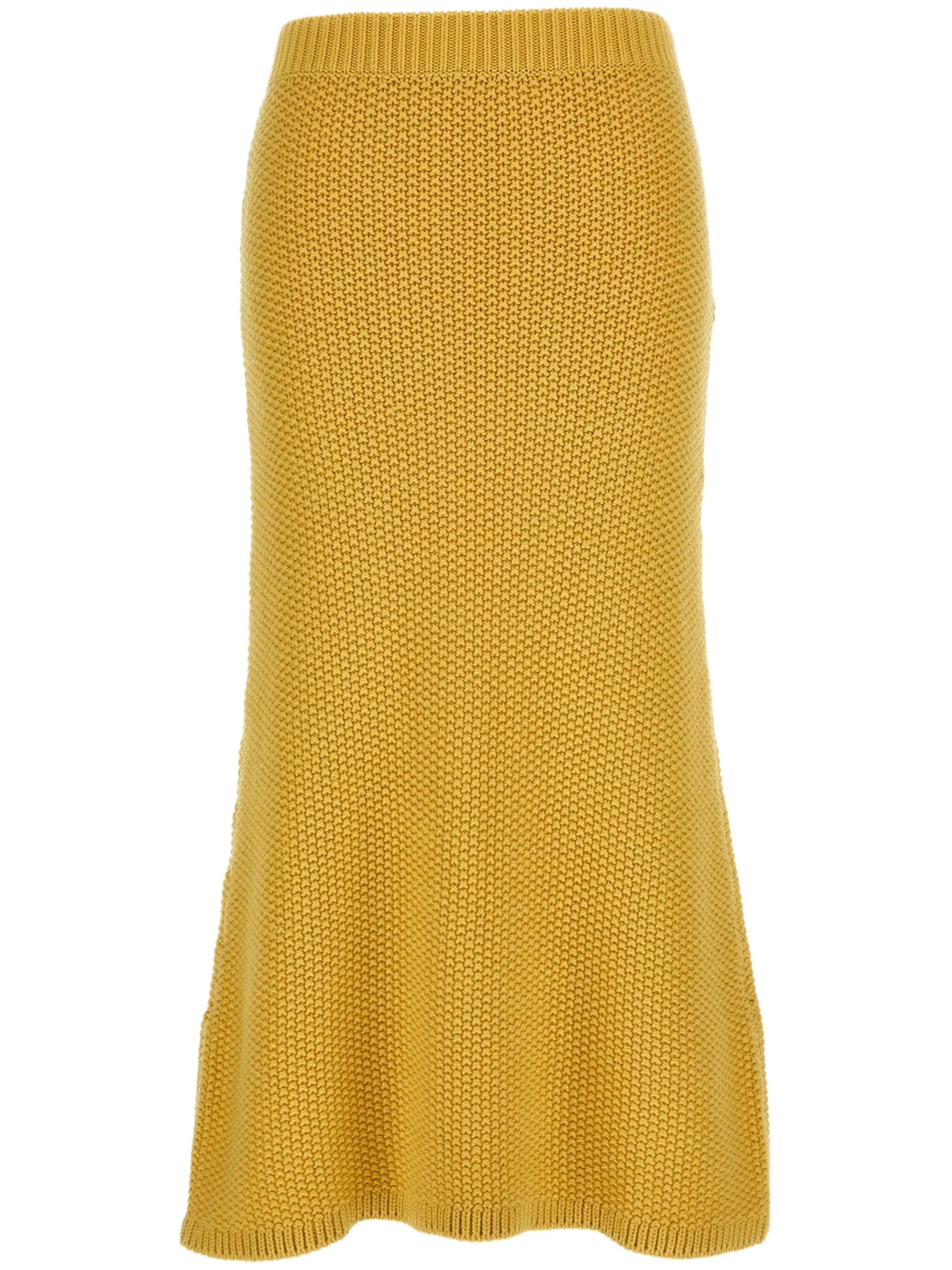 Chloe o1y0825 Midi Skirt in Yellow Size 30" / US 8 / IT 44 - 2 Thumbnail