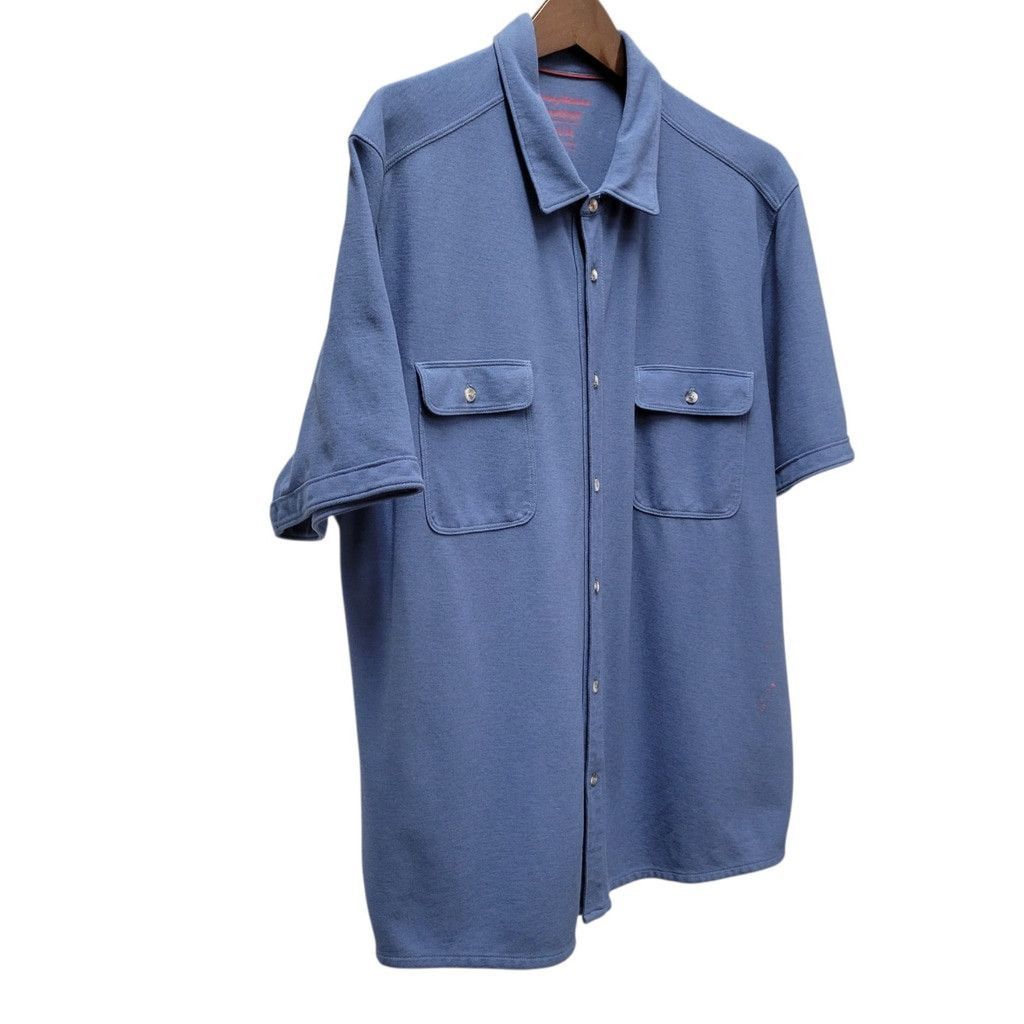 Tommy Bahama Tommy Bahama Mens Short Sleeves Button-Up Blue Shirt Size XL Size US XL / EU 56 / 4 - 2 Thumbnail