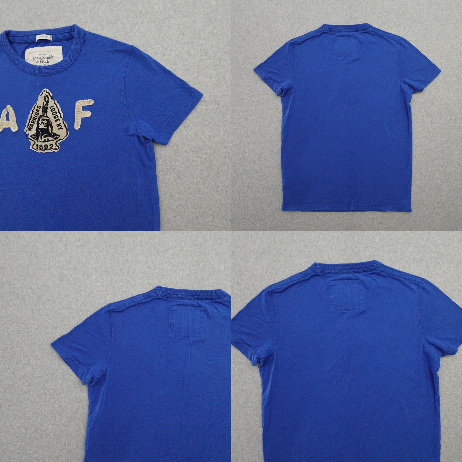 Abercrombie & Fitch Abercrombie & Fitch T-Shirt Small Blue Embroidered Warrior Lodge 18x25 Mens Shirt Size US S / EU 44-46 / 1 - 8 Thumbnail