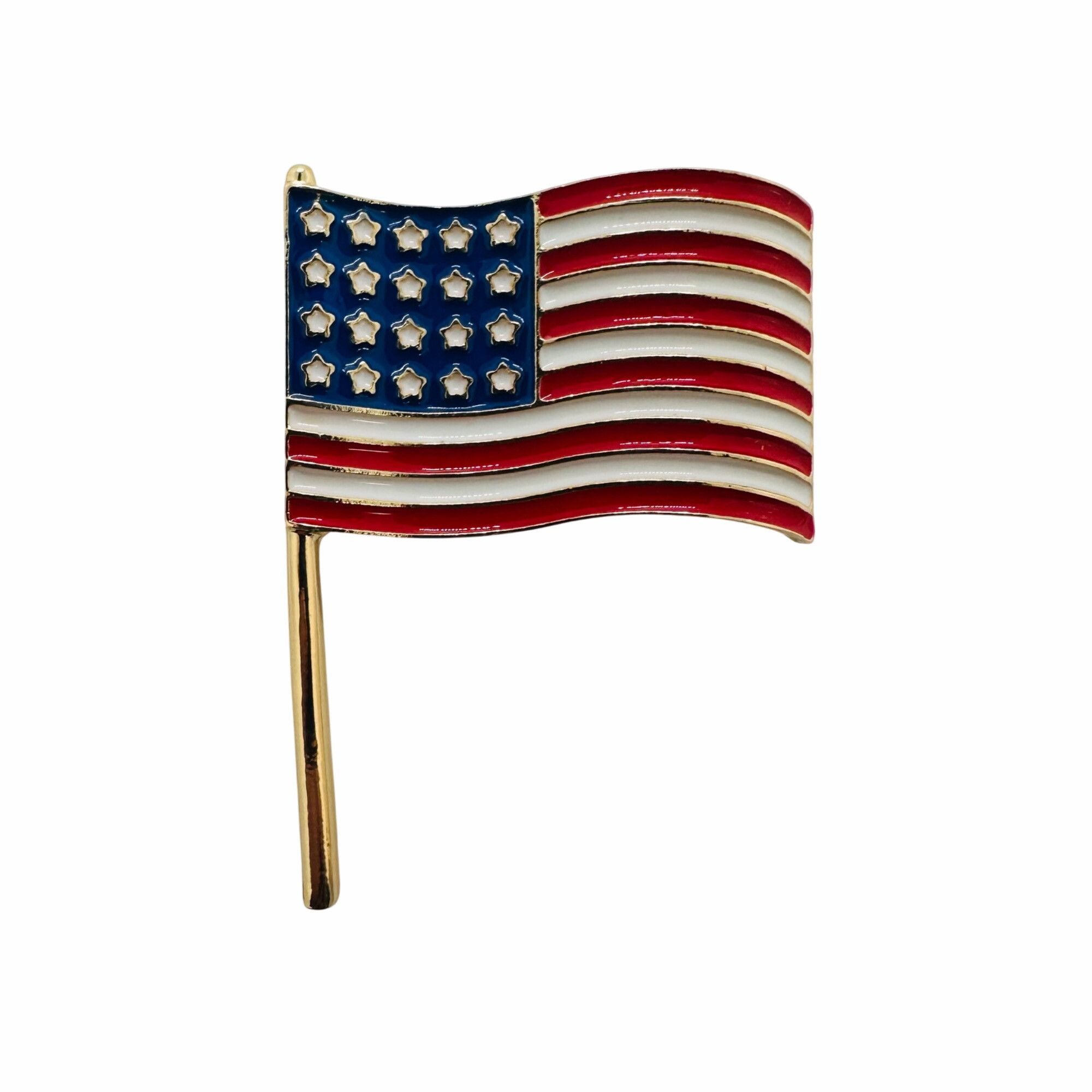 Other 🇺🇸USA American Flag Pin Classic Enamel Brooches National F Size ONE SIZE - 4 Thumbnail