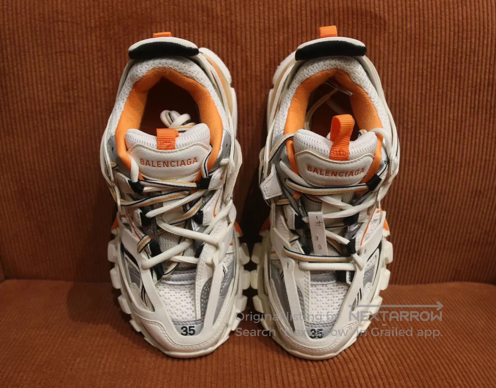 Balenciaga Balenciaga Track White Orange Sneakers. Size US 4 / IT 34 - 4 Thumbnail