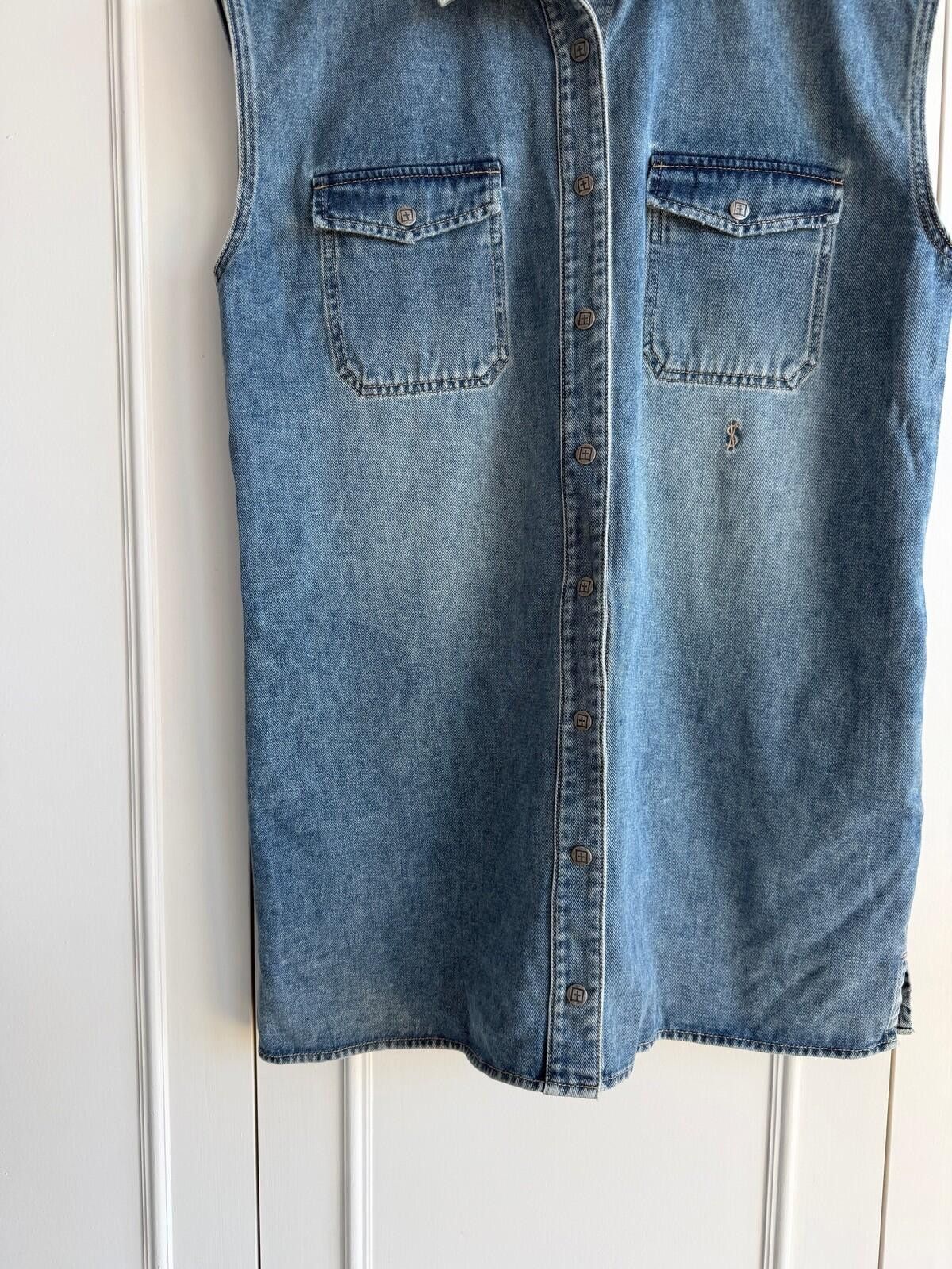 Ksubi new Ksubi womens sleeveless denim shirt dress blue small s 1 Size S / US 4 / IT 40 - 3 Thumbnail