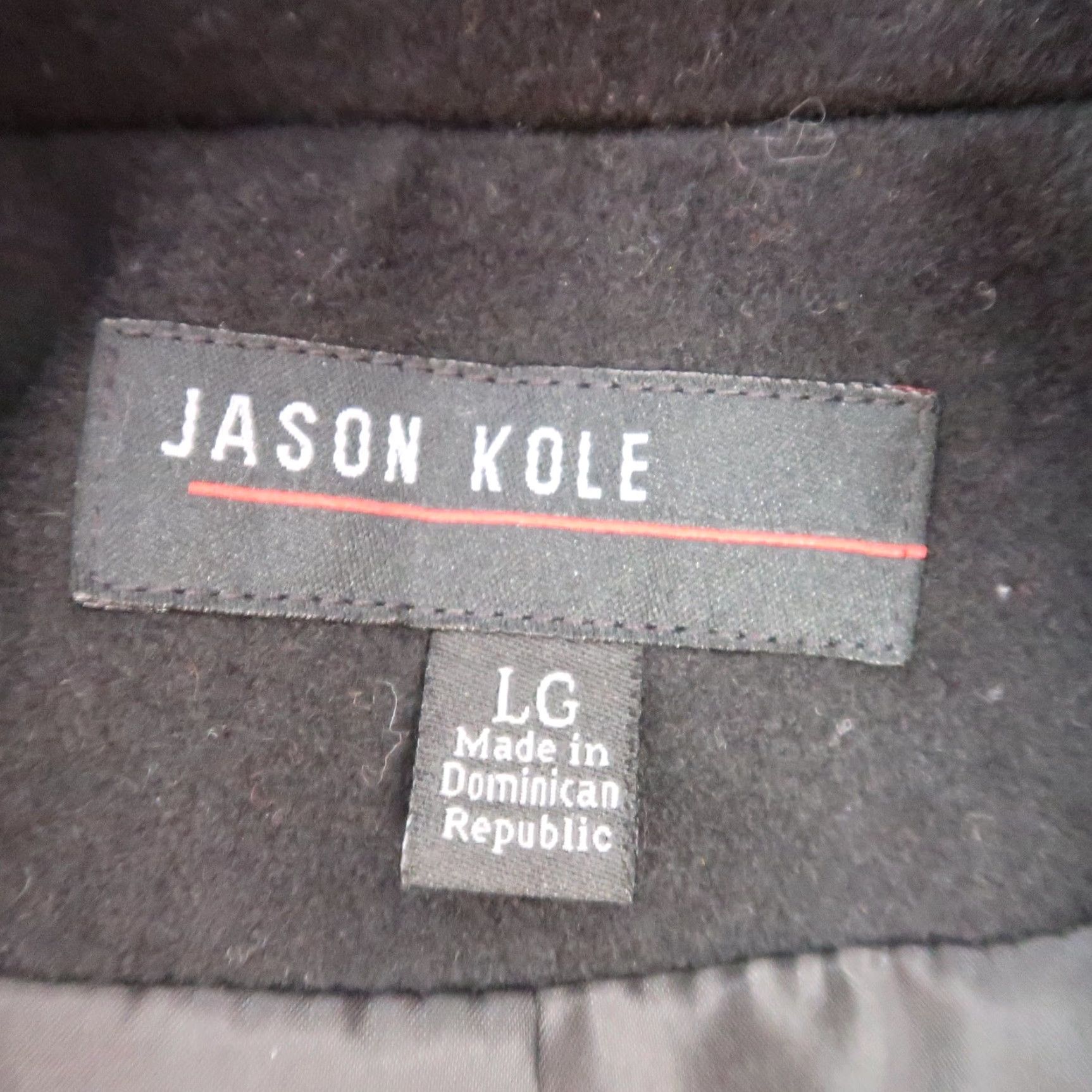 Vintage VINTAGE Jason Kole Black Wool Double-Breasted Peacoat Jacket L Womens Pea Coat Short Length Wool Size L / US 10 / IT 46 - 5 Thumbnail